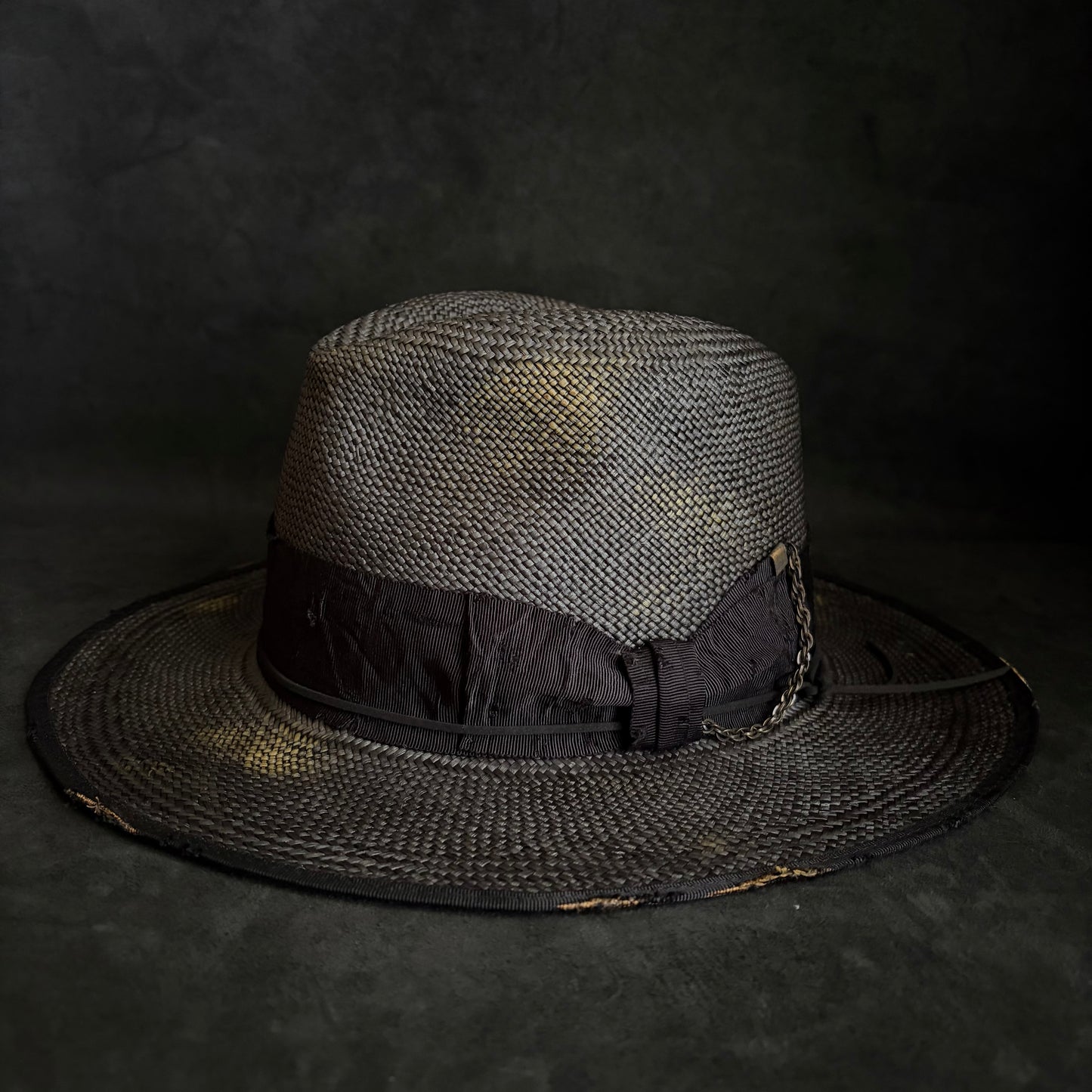 Liar reverse black panama hat