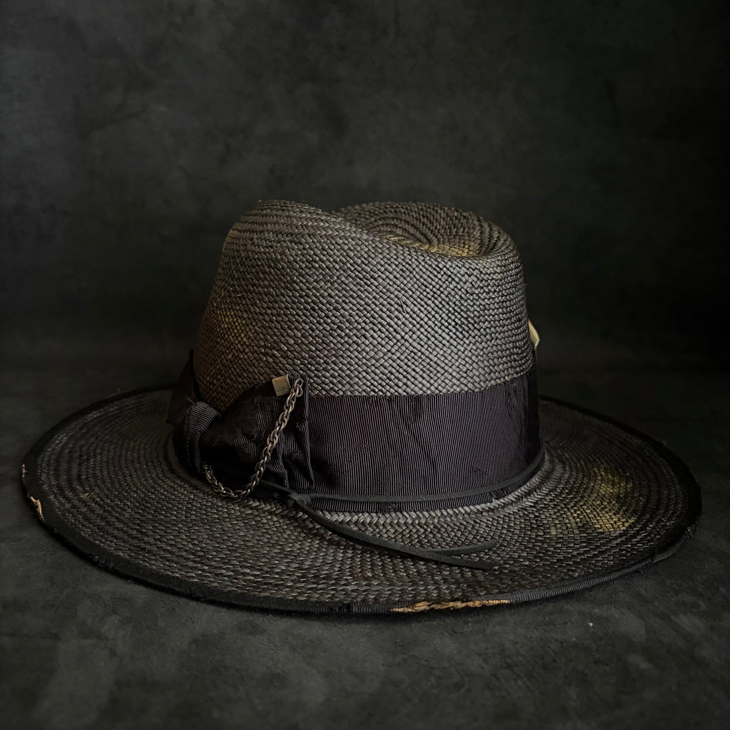 Liar reverse black panama hat
