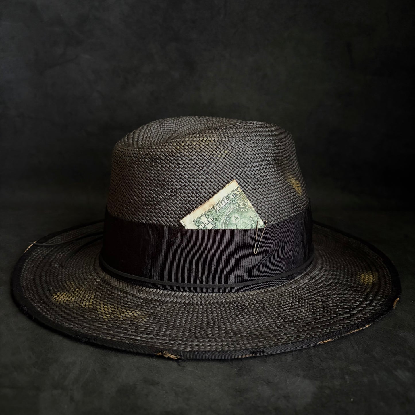 Liar reverse black panama hat