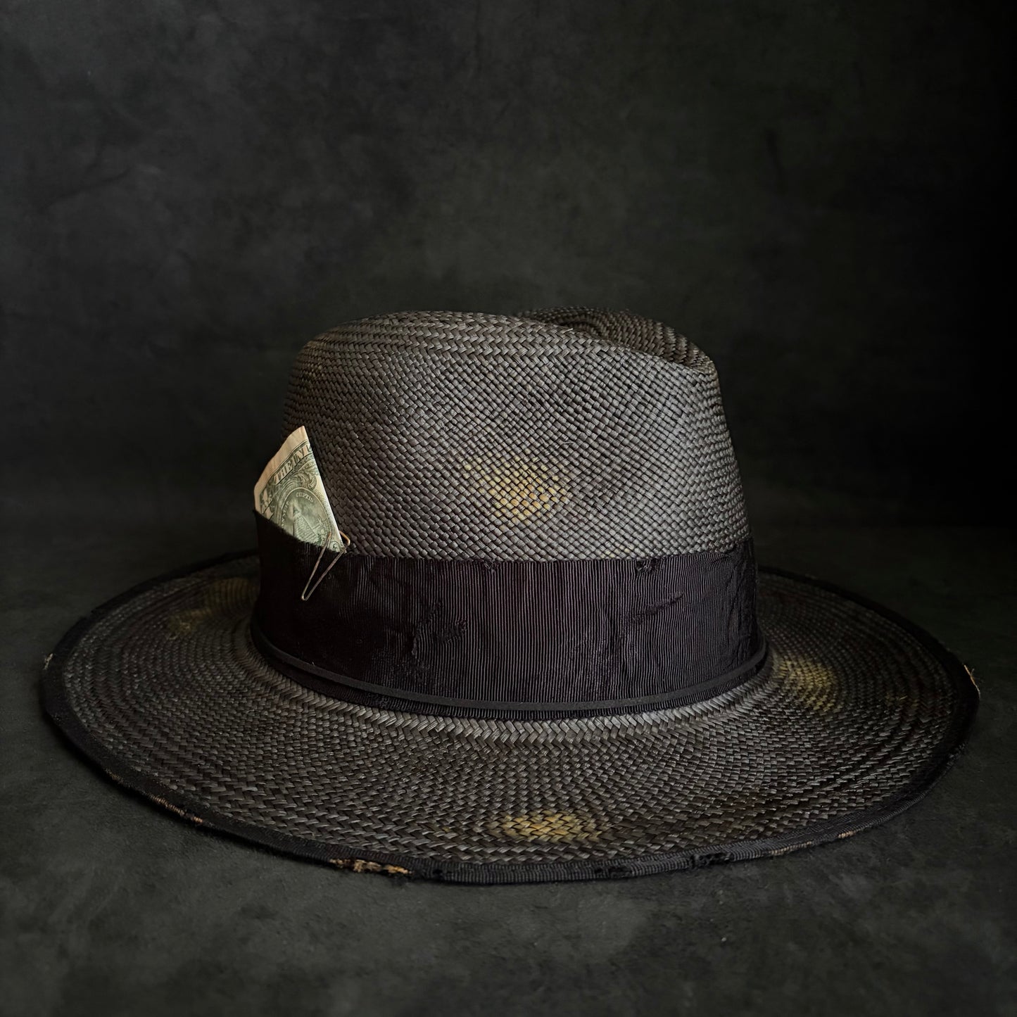 Liar reverse black panama hat
