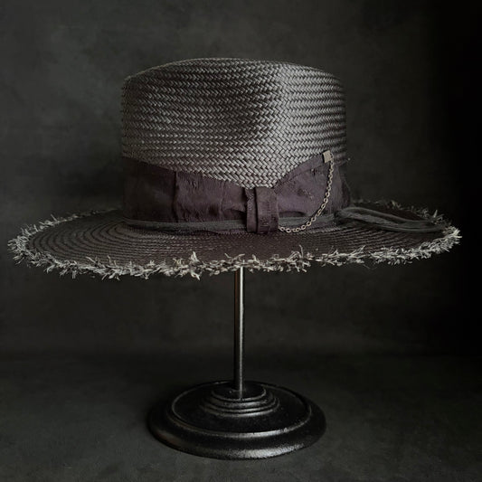 Old history black panama hat