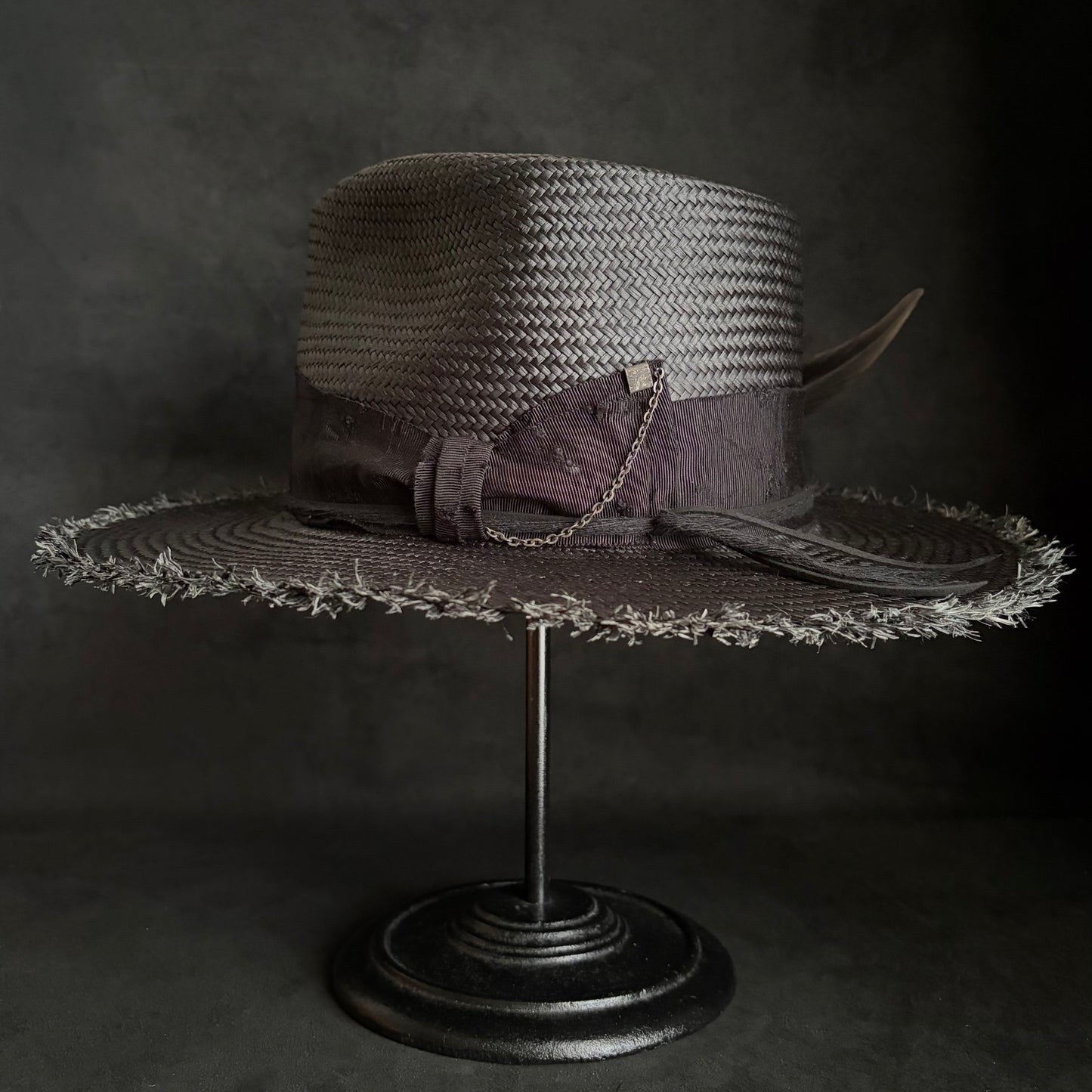 Old history black panama hat