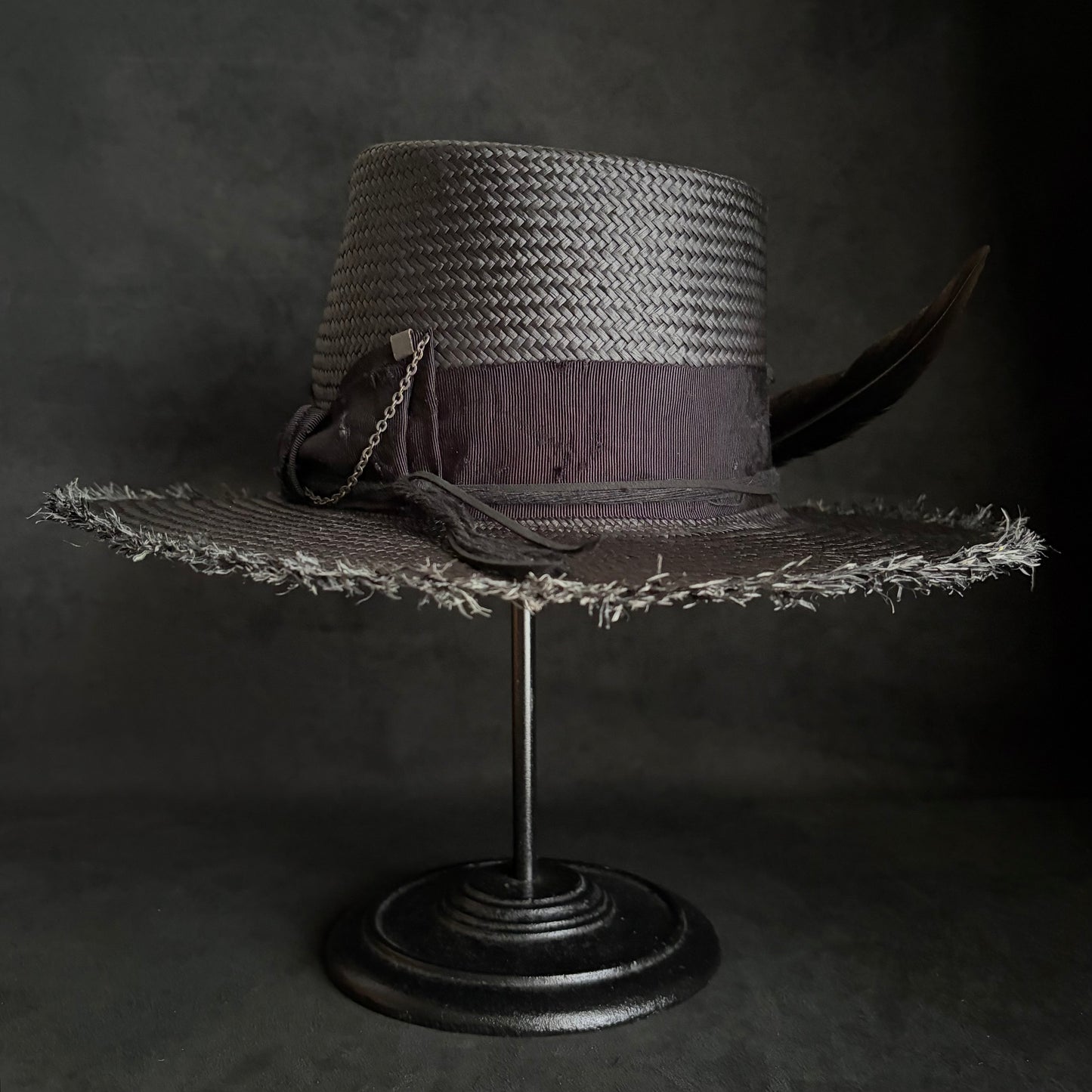 Old history black panama hat