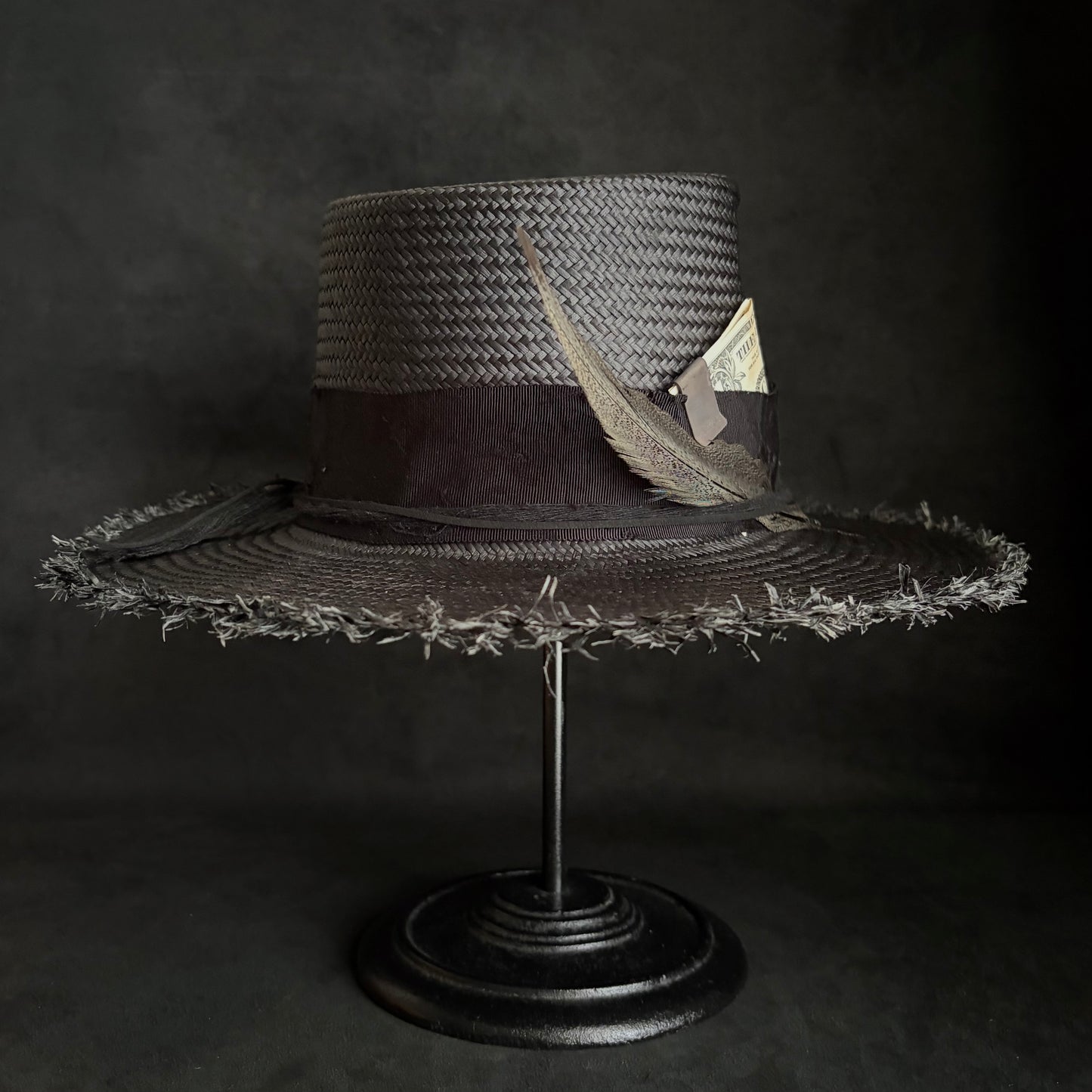 Old history black panama hat