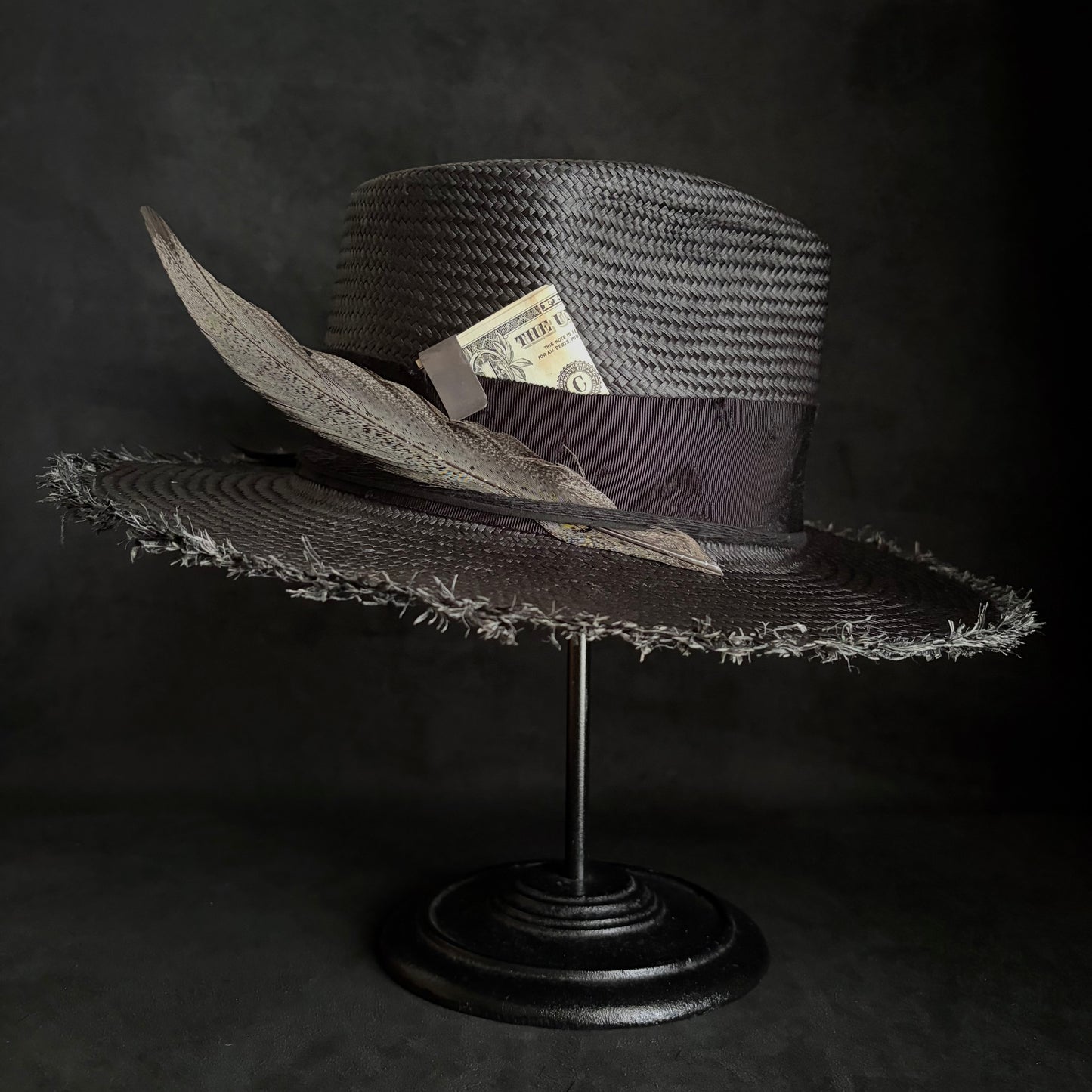 Old history black panama hat