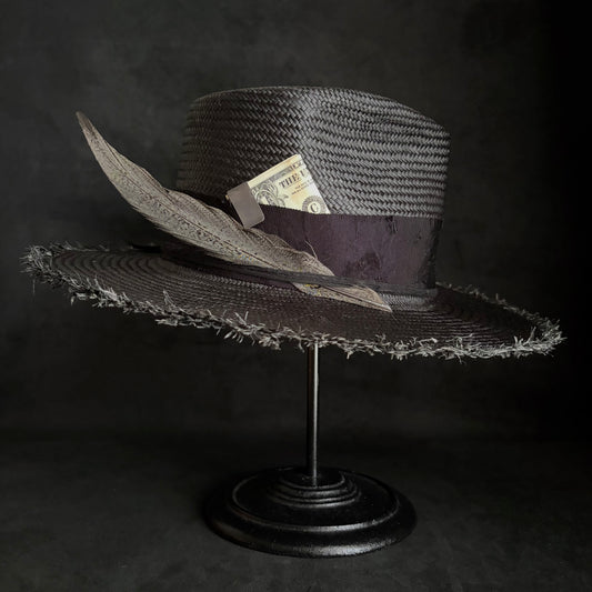 Old history black panama hat