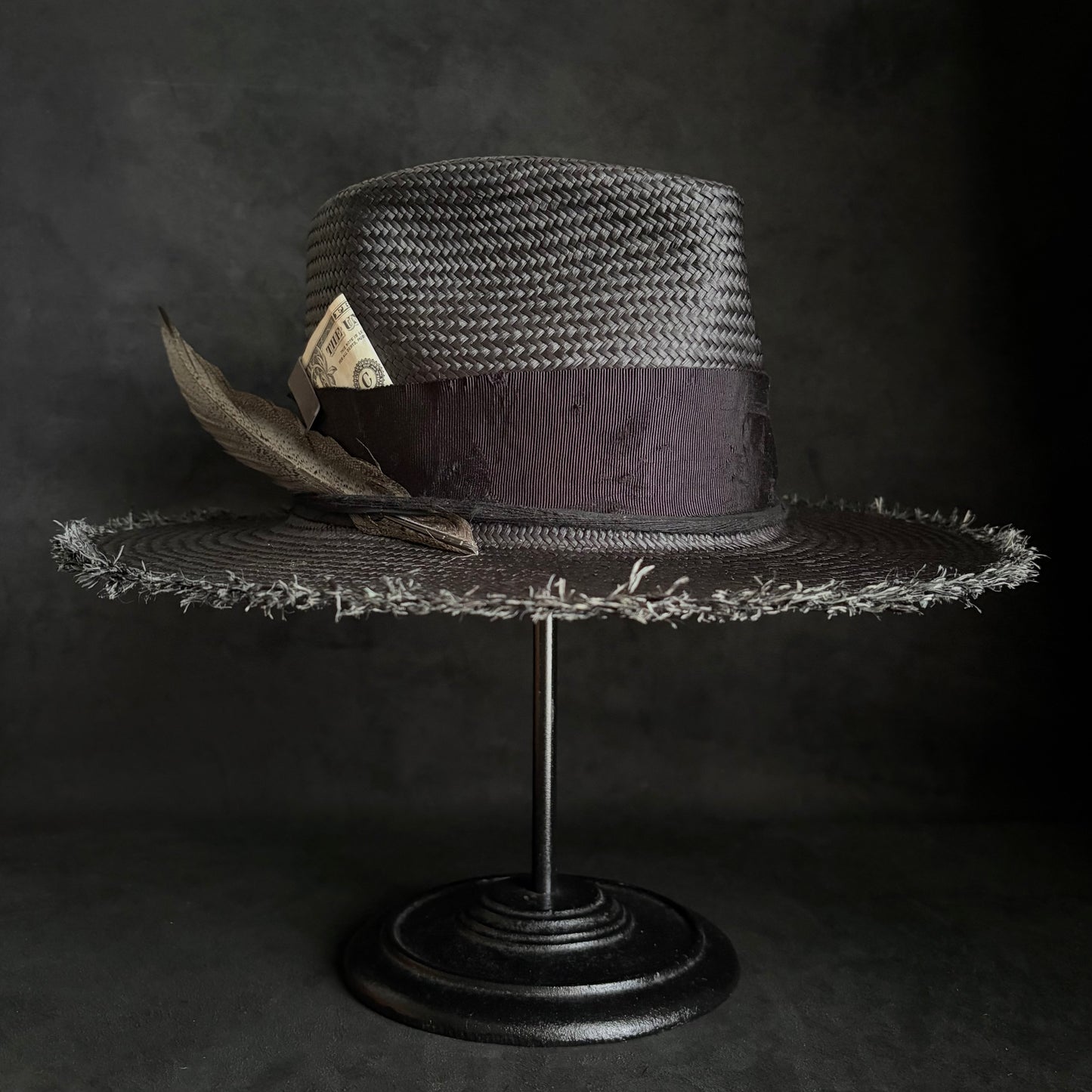 Old history black panama hat