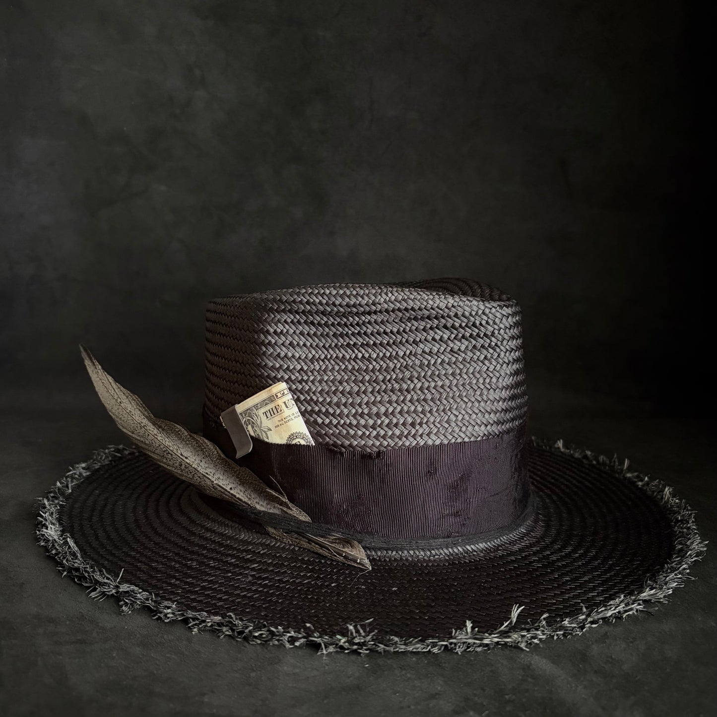 Old history black panama hat