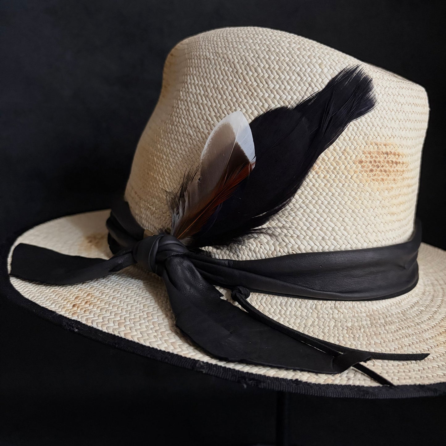 Calm burned panama hat