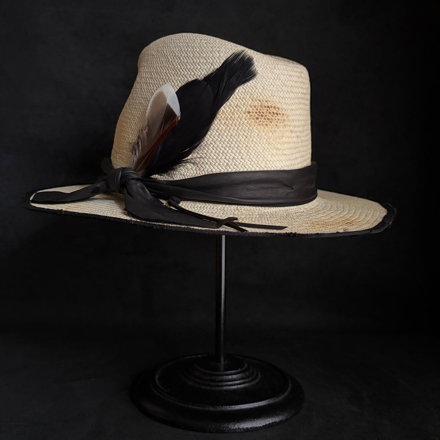 Calm burned panama hat