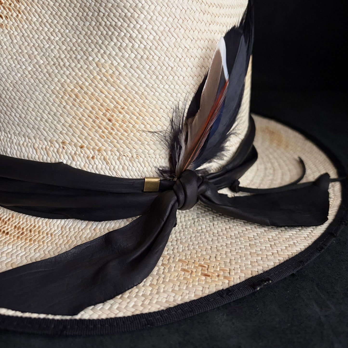 Calm burned panama hat