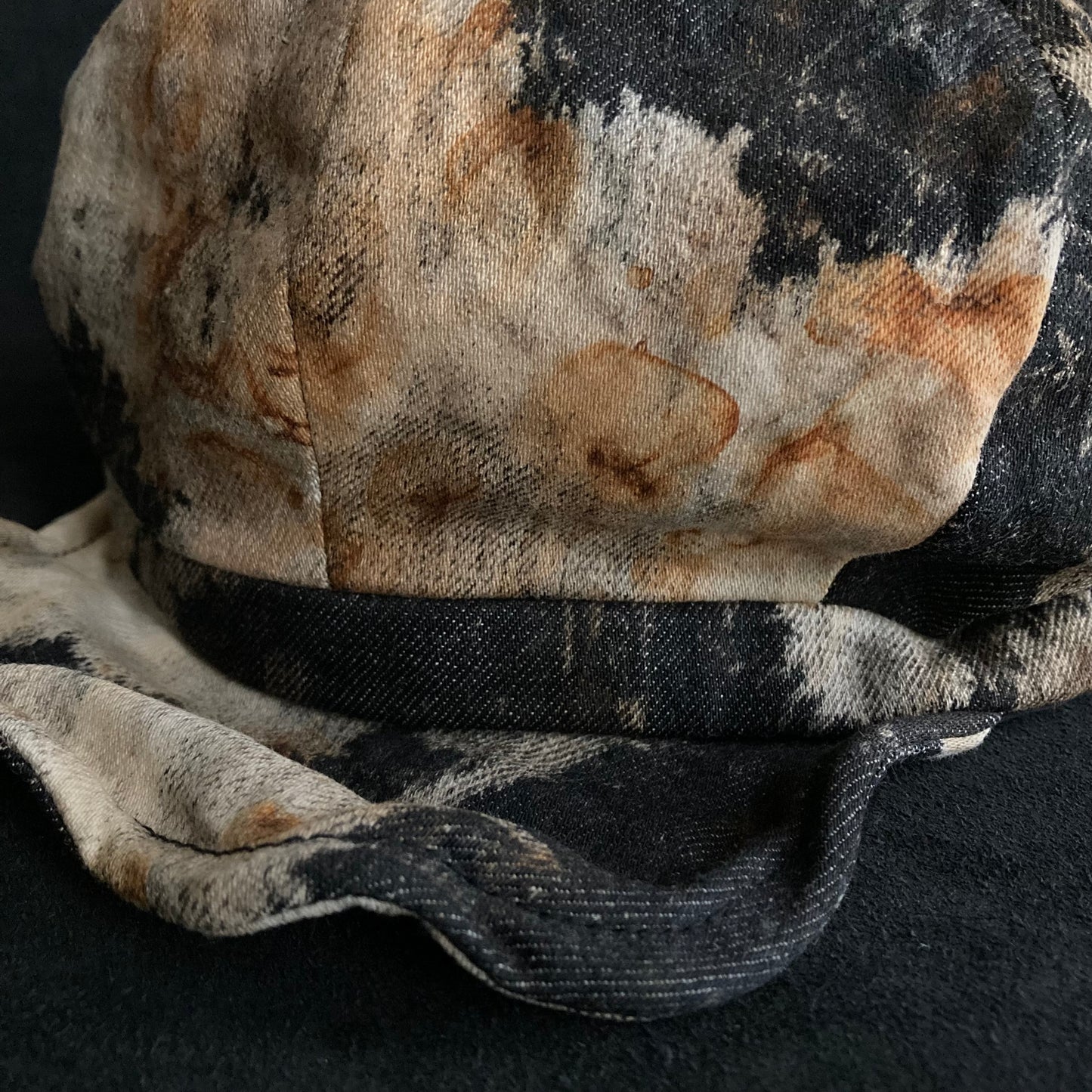 Rust dyed denim casquette