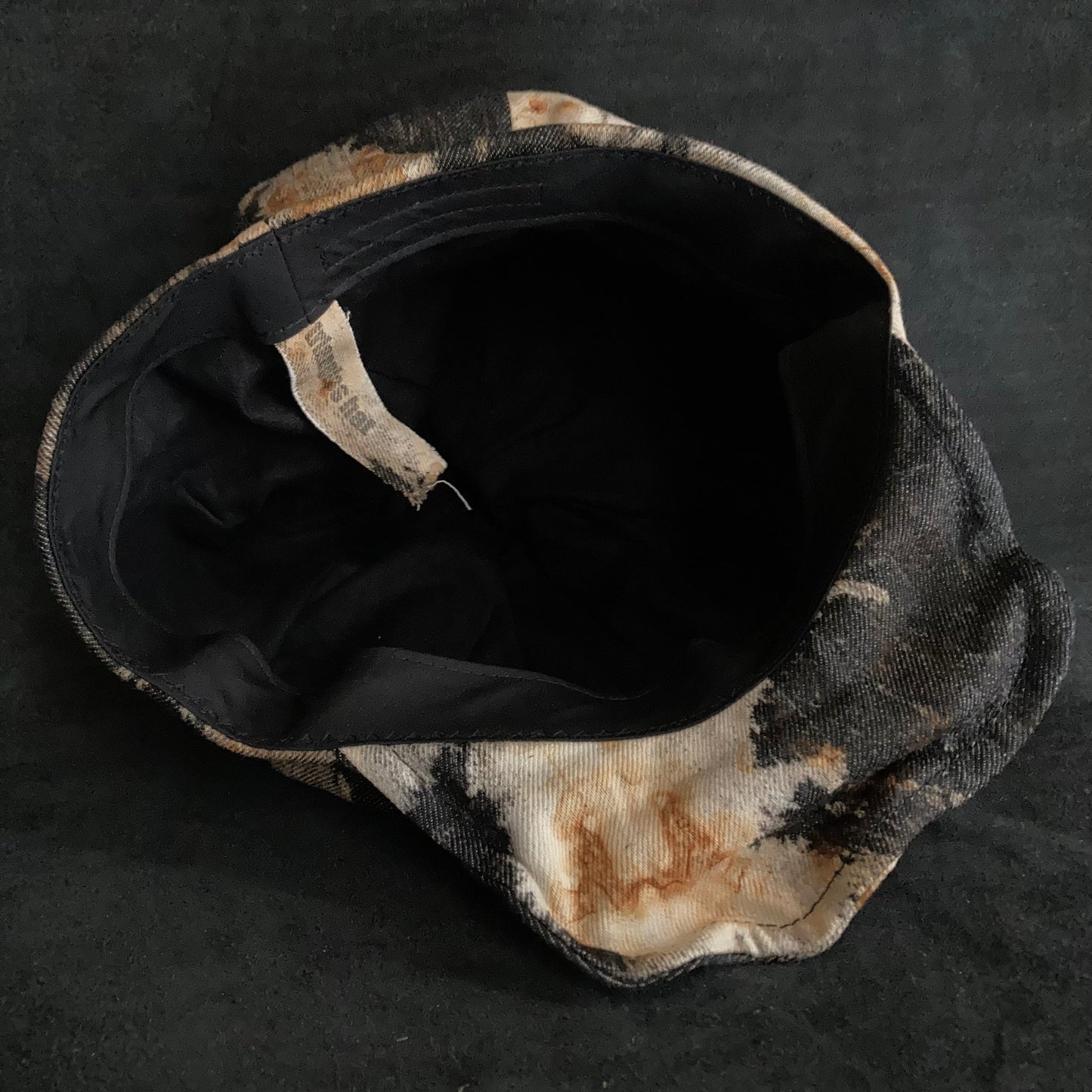 Rust dyed denim casquette