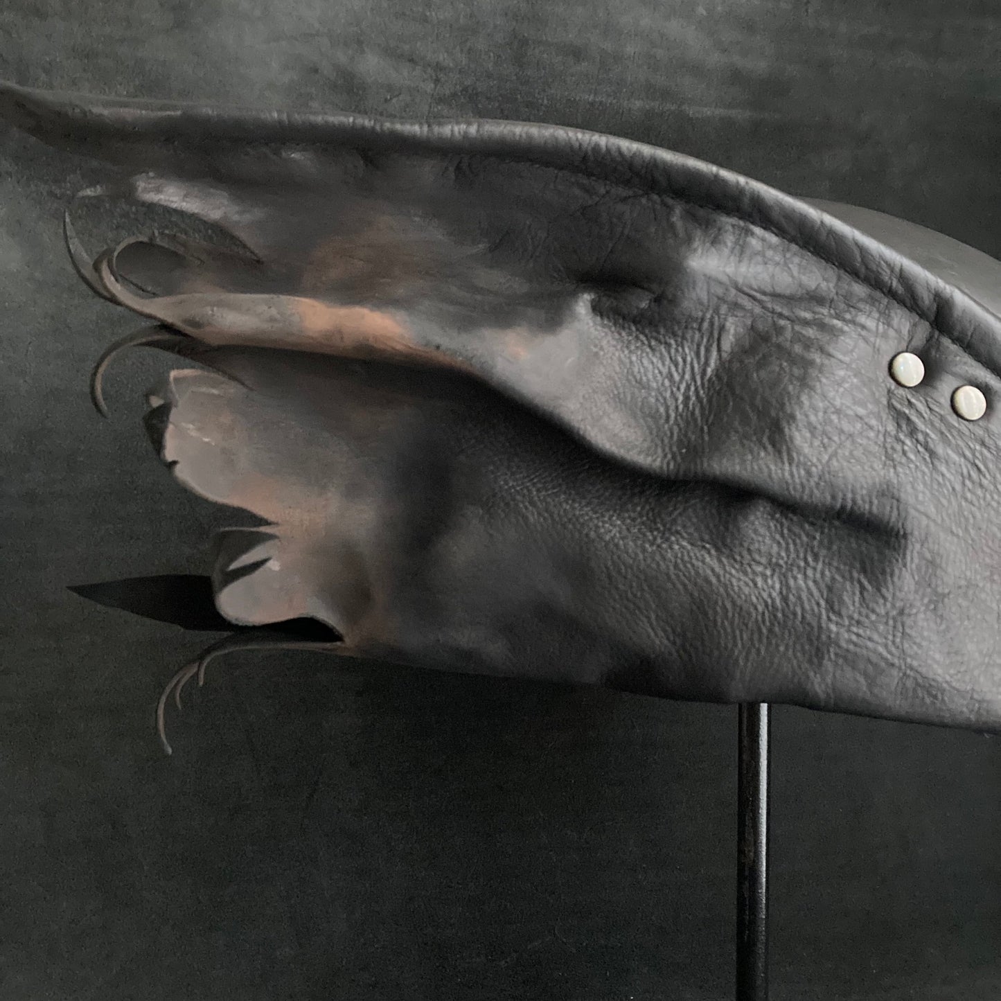 Reserved item (Black leather Hunter hat)