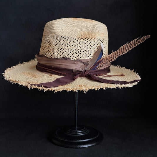Journey burned western panama hat