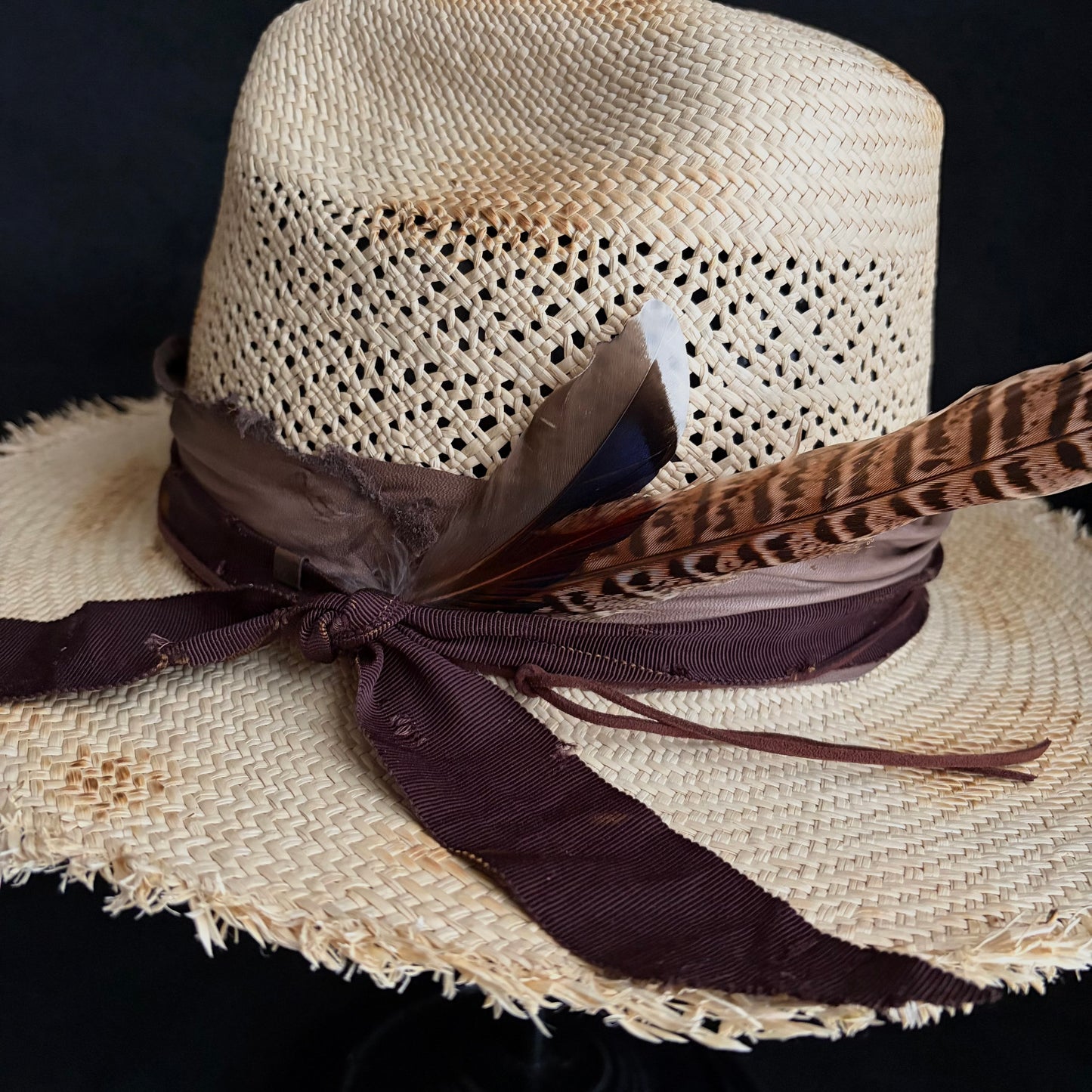 Journey burned western panama hat