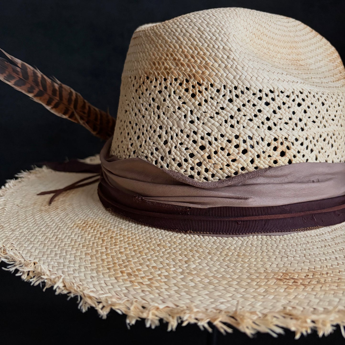 Journey burned western panama hat