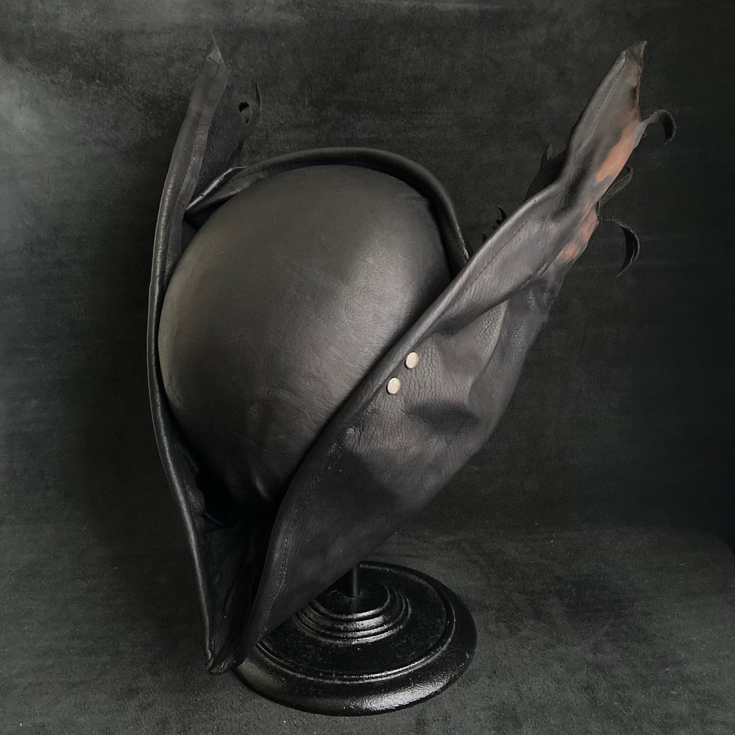 Reserved item (Black leather Hunter hat)