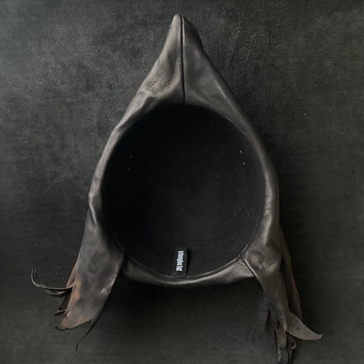 Reserved item (Black leather Hunter hat)
