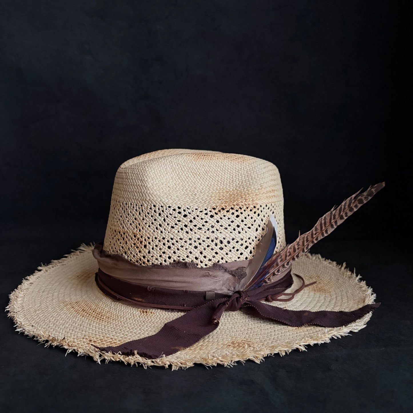 Journey burned western panama hat