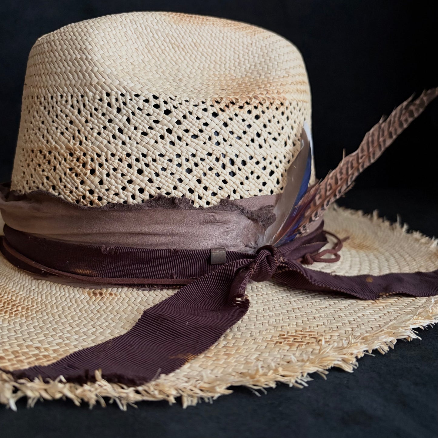 Journey burned western panama hat