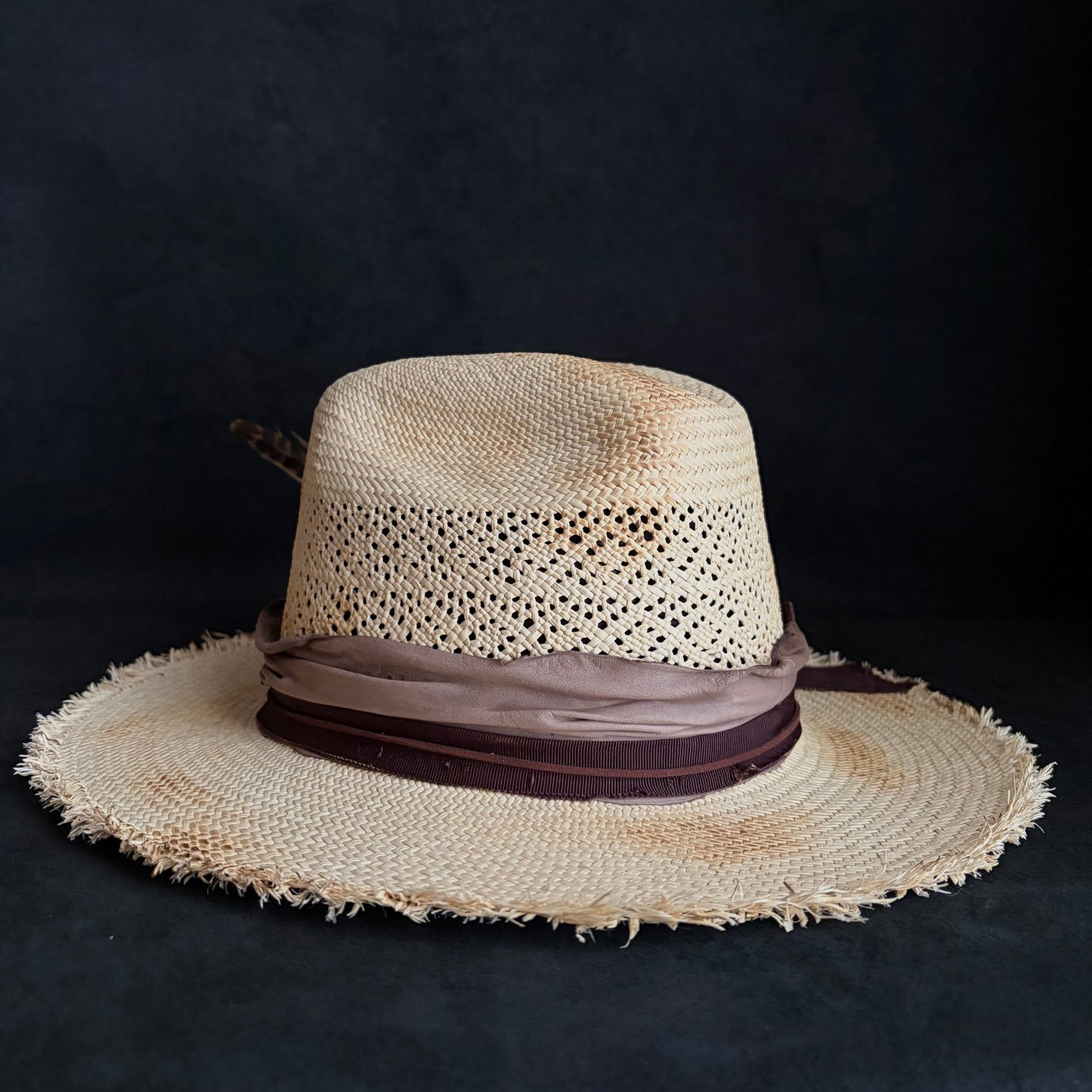 Journey burned western panama hat
