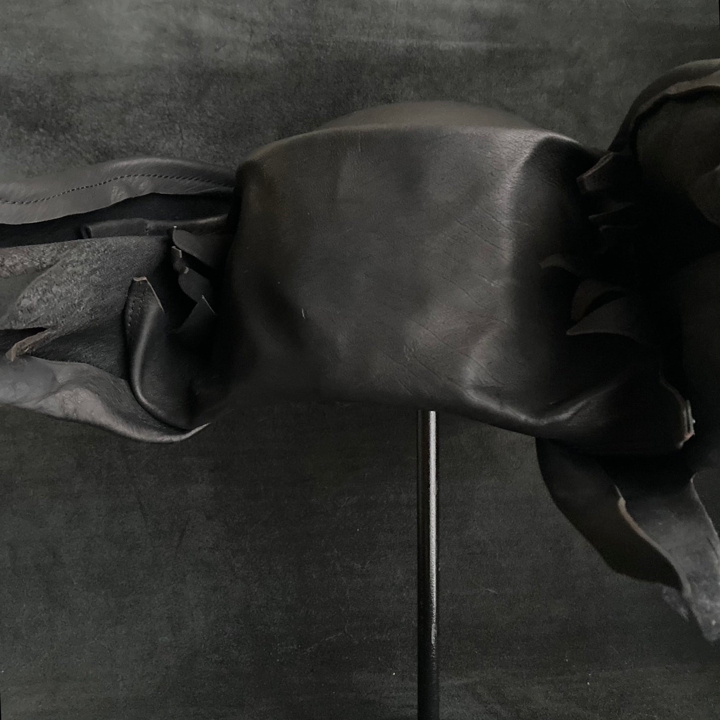 Reserved item (Black leather Hunter hat)