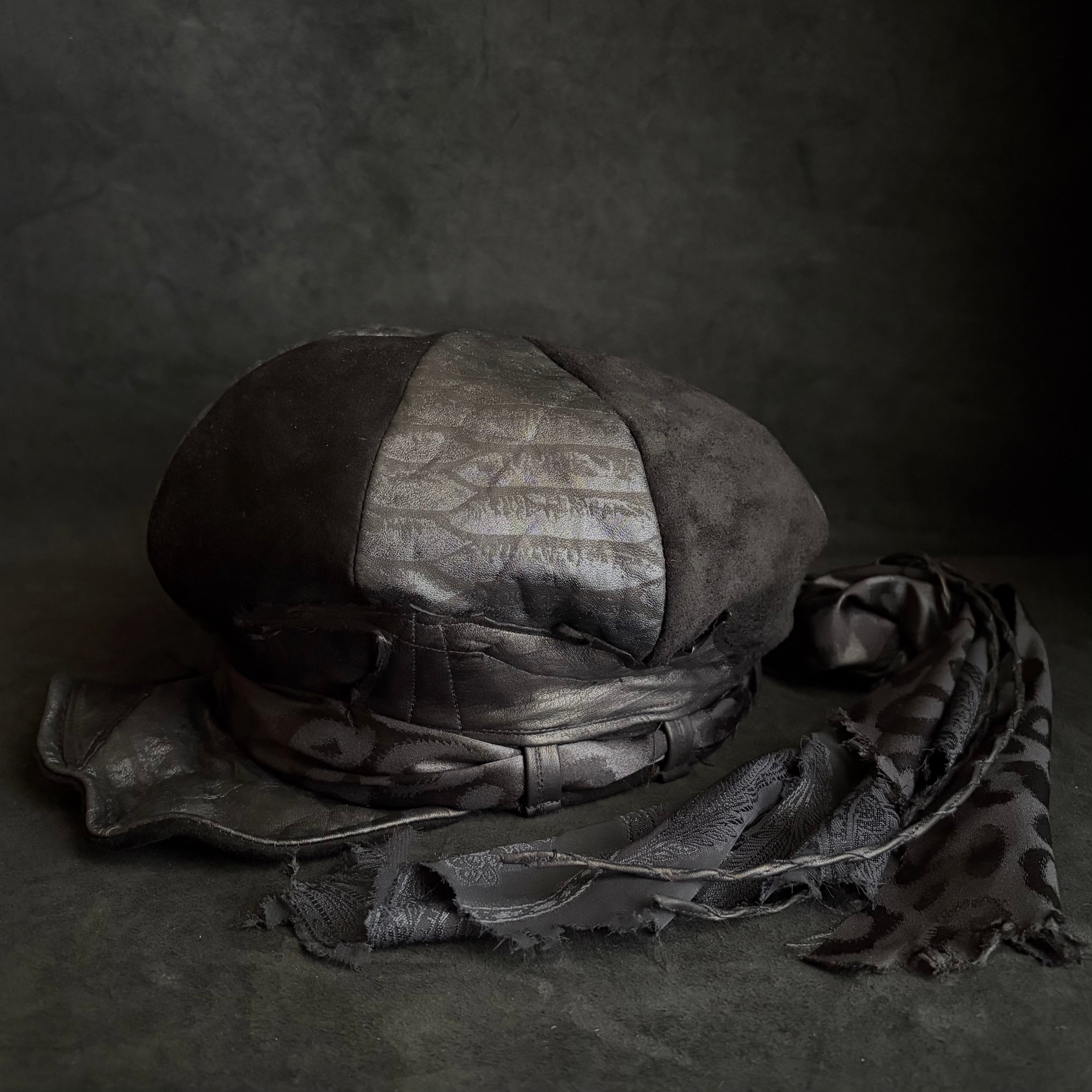 Takamiya Shohei × triangles hat ] Nomad free rock leather casquette