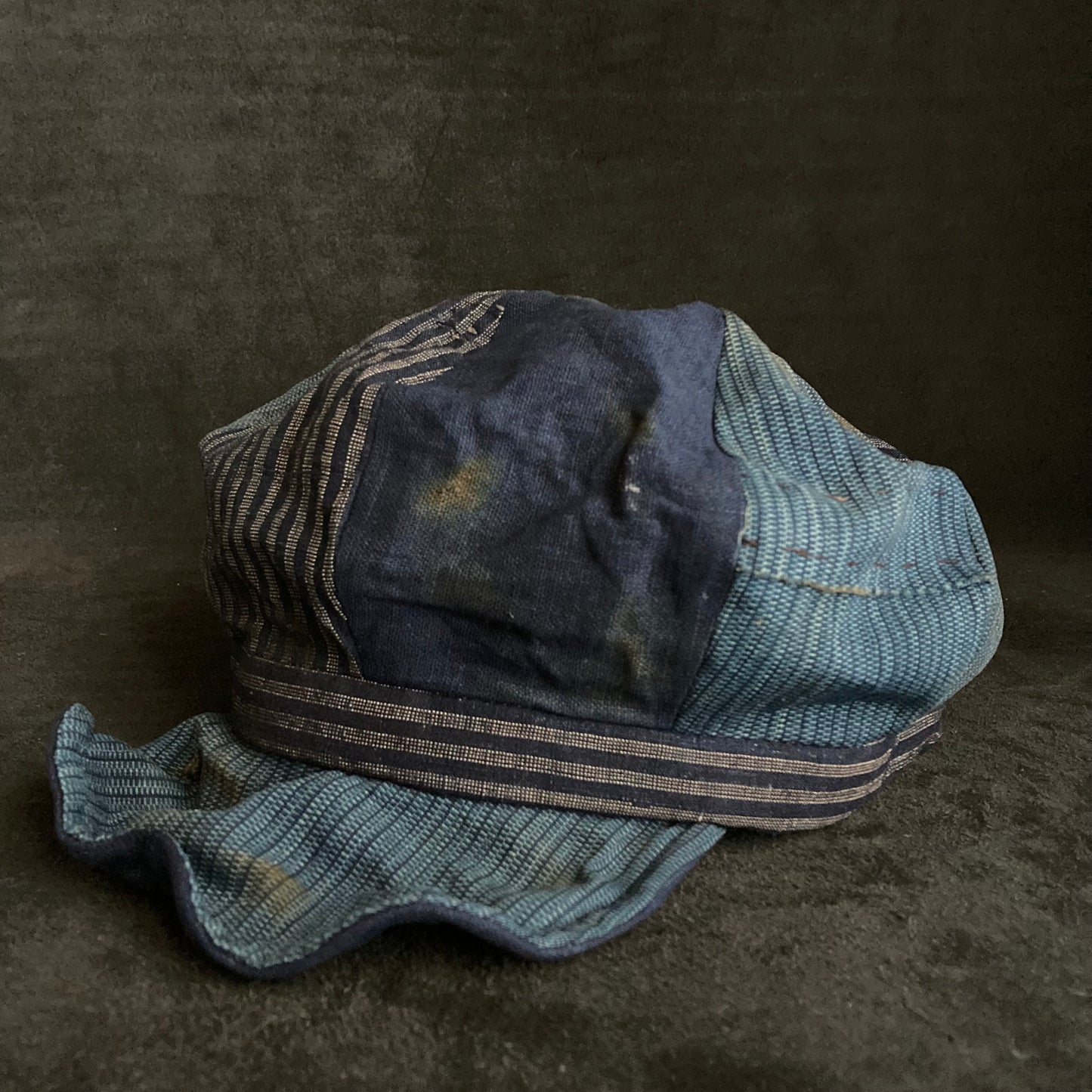 Indigo stripe mix casquette