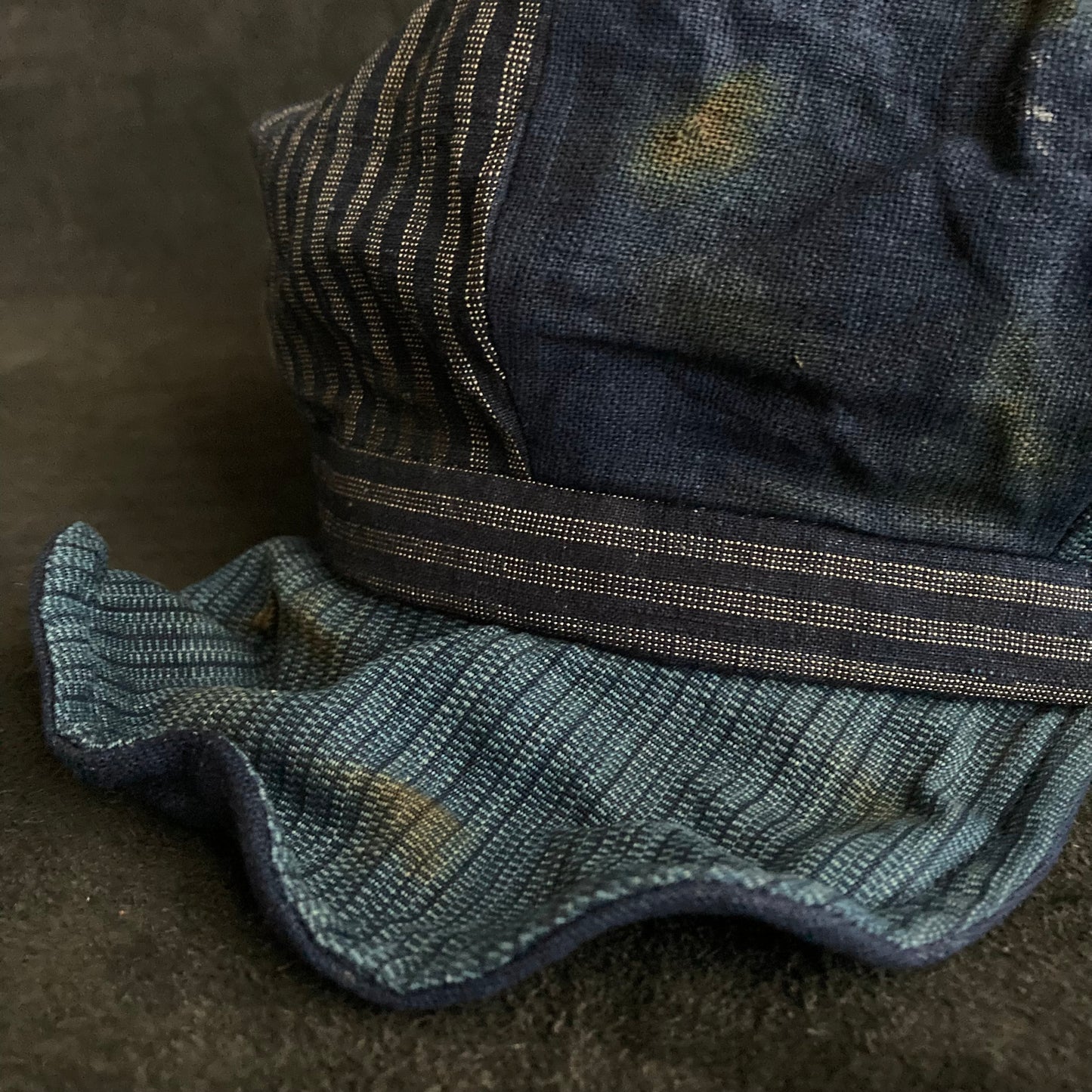 Indigo stripe mix casquette