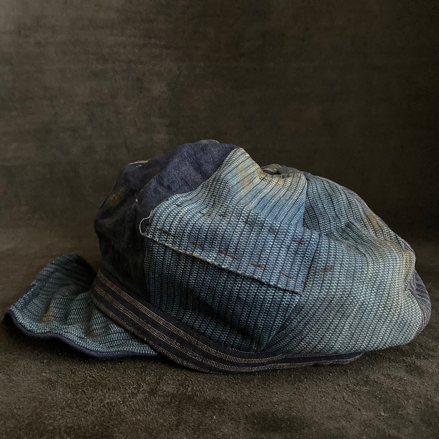 Indigo stripe mix casquette