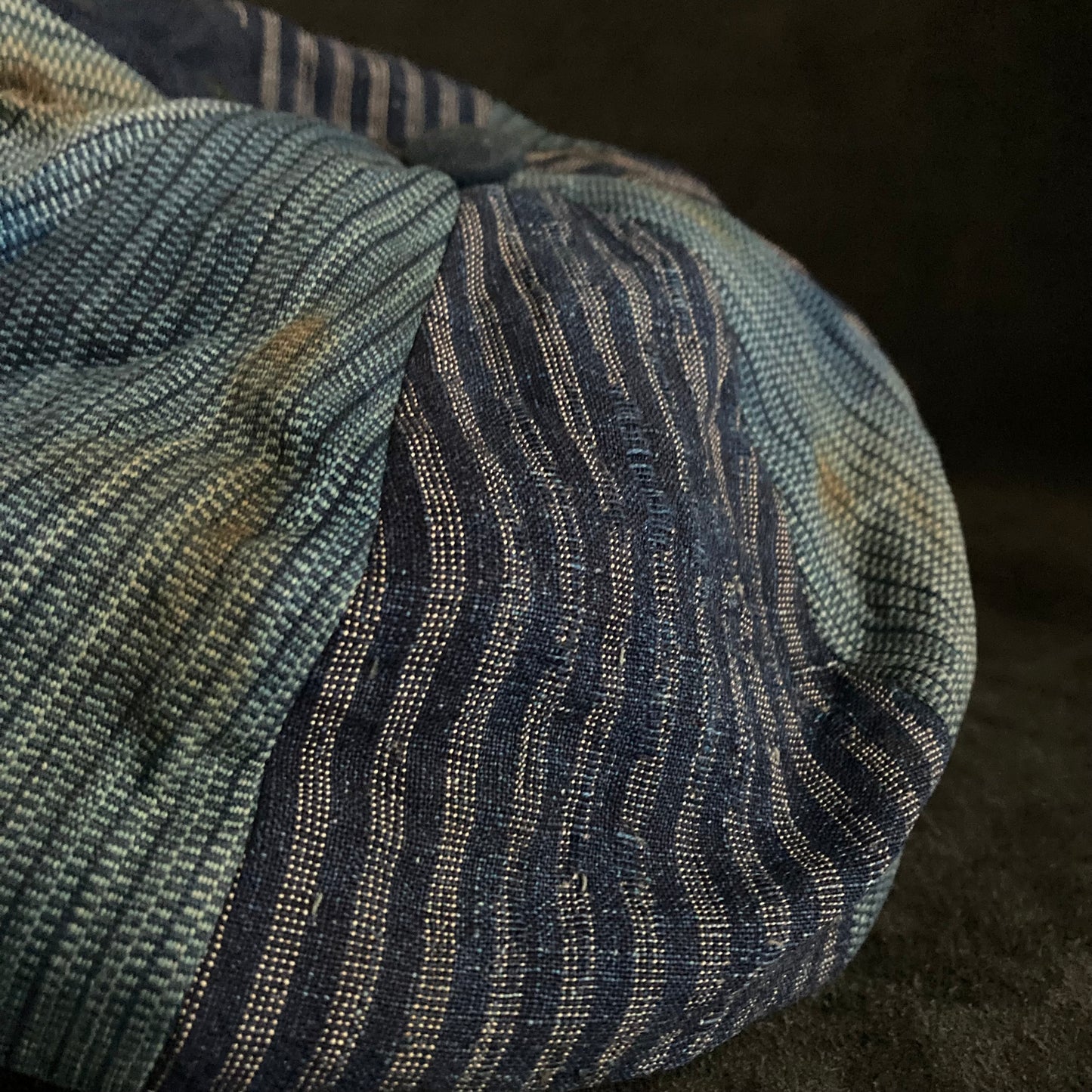 Indigo stripe mix casquette