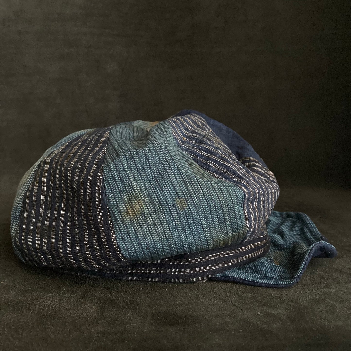 Indigo stripe mix casquette
