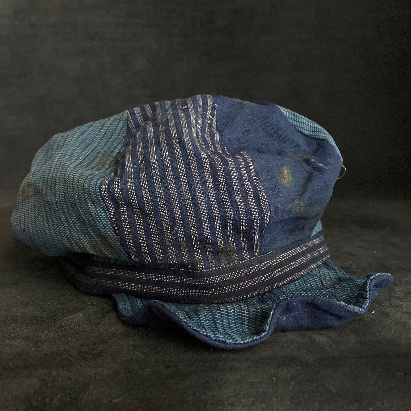 Indigo stripe mix casquette