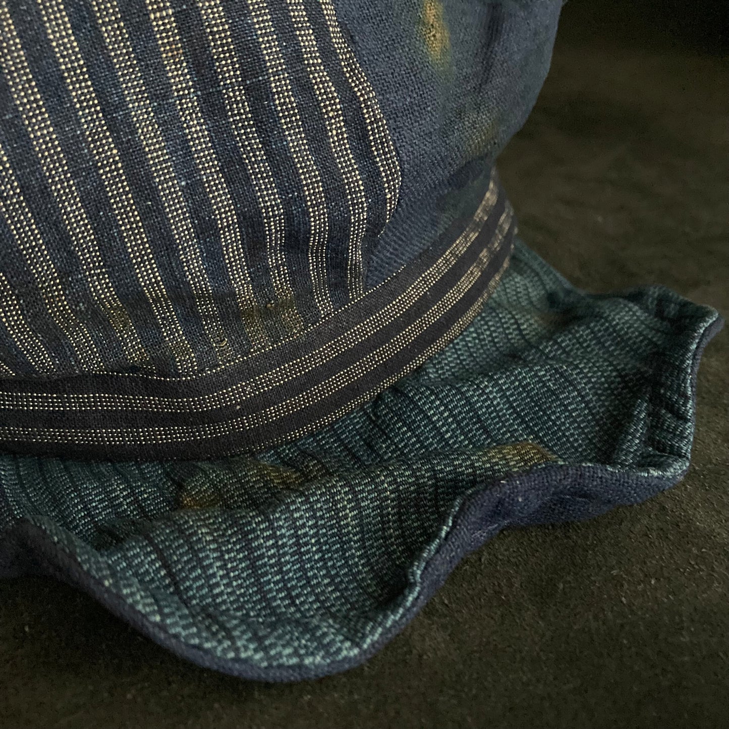 Indigo stripe mix casquette