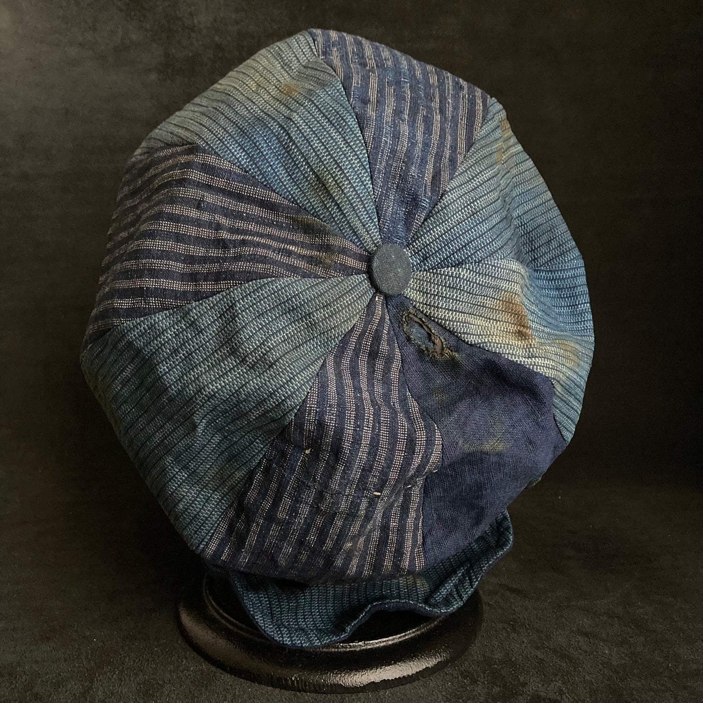 Indigo stripe mix casquette
