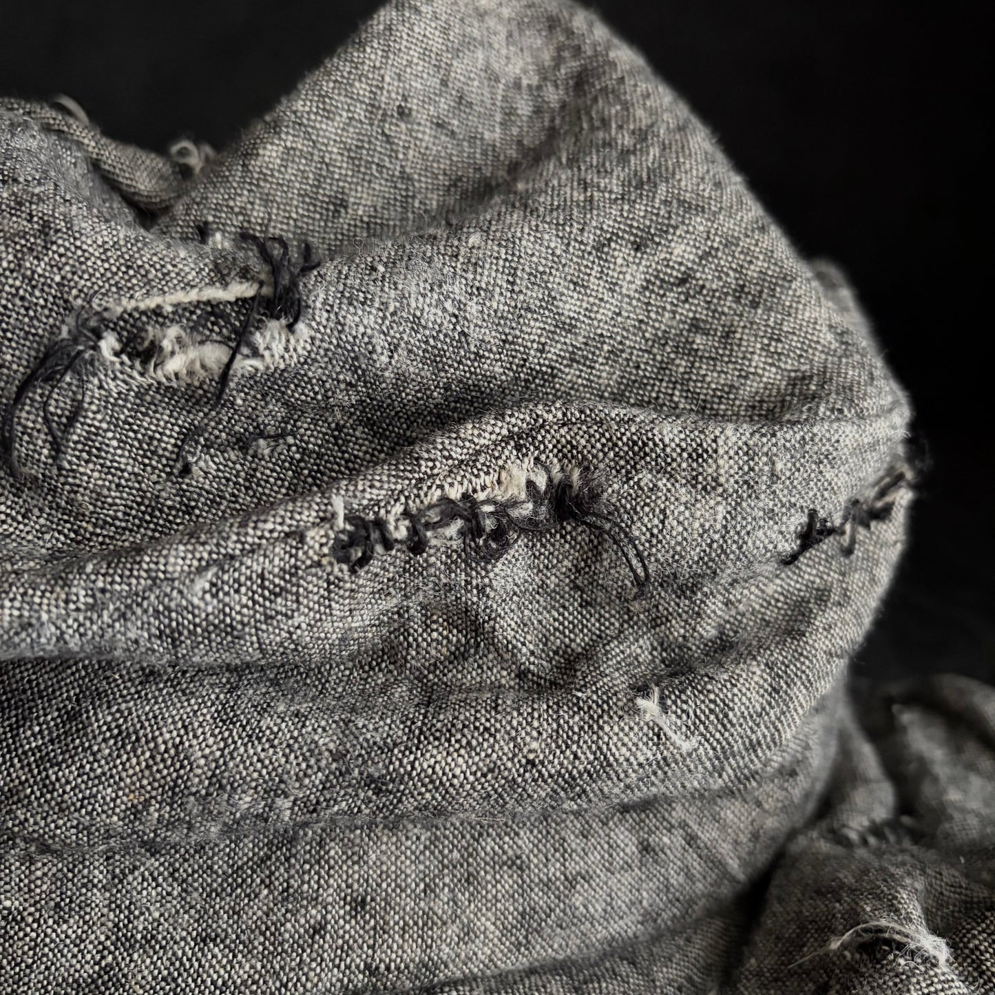 Slab black gray damage turn cap