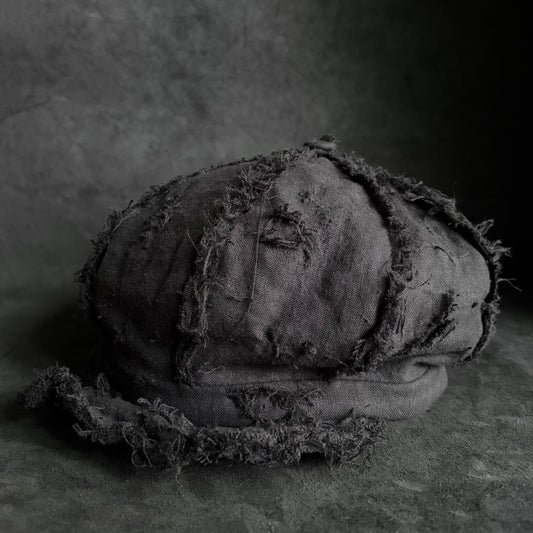 Black back linen damage casquette
