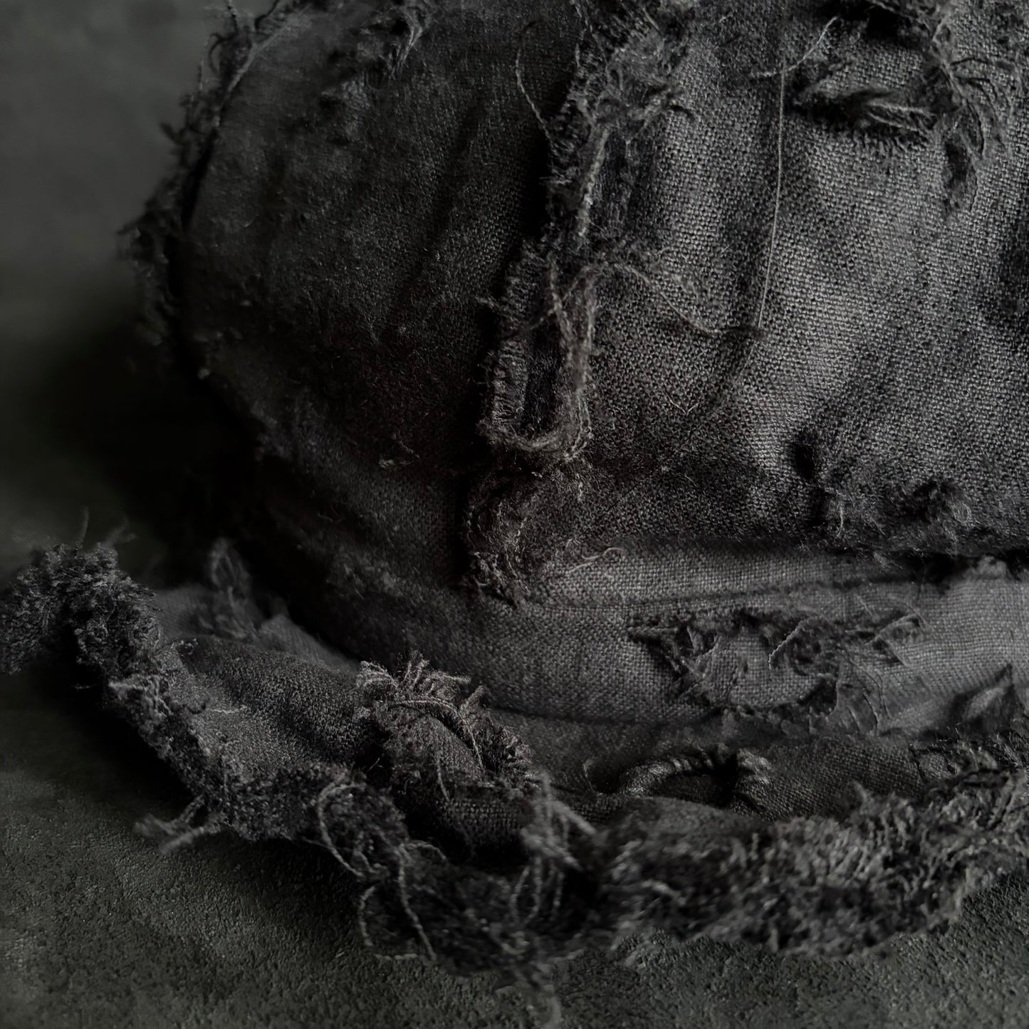 Black back linen damage casquette