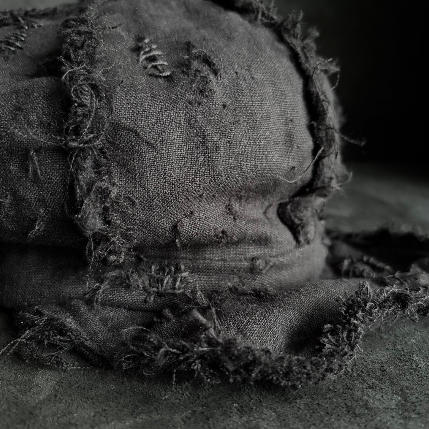 Black back linen damage casquette