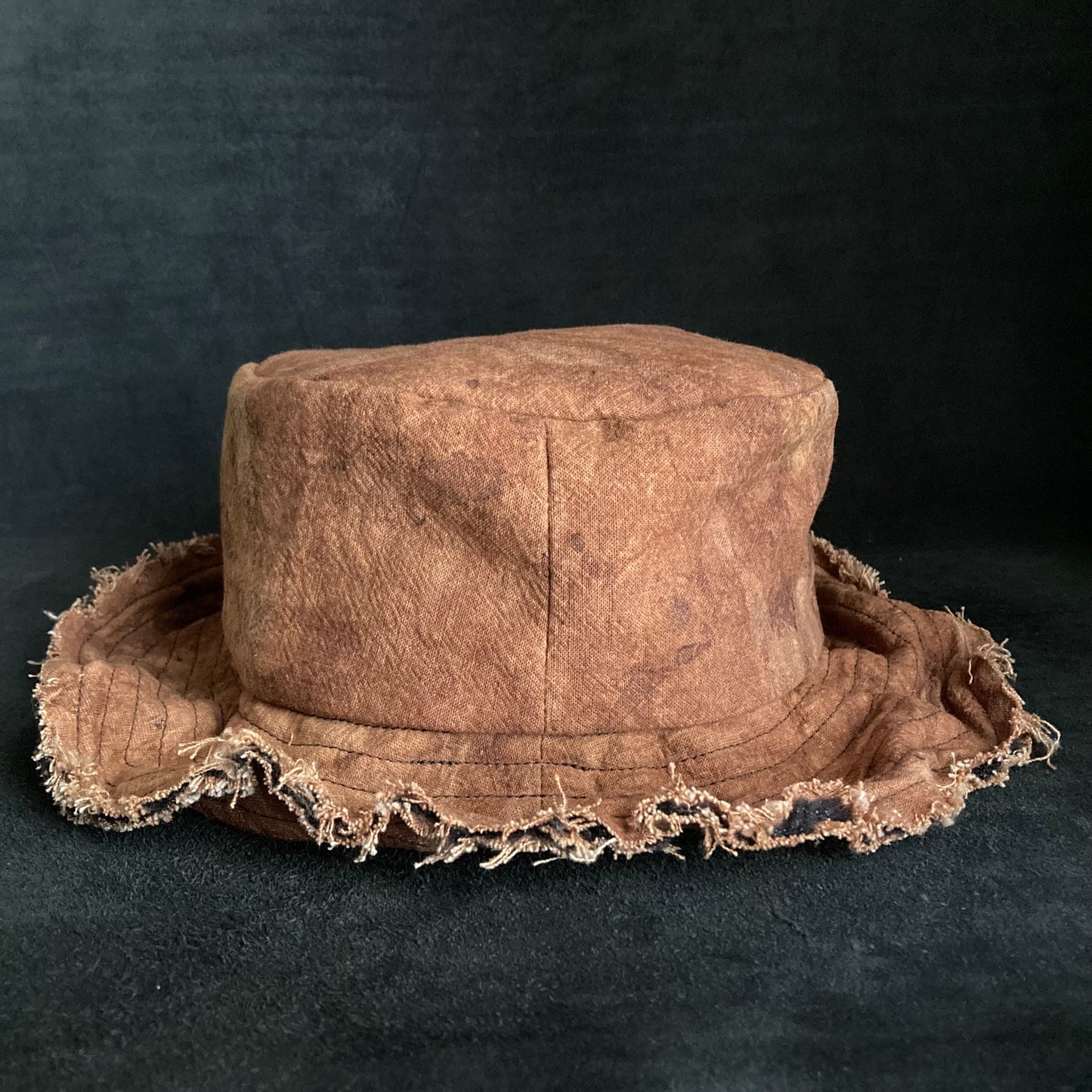 Mud dyed persimmon tannin bucket hat