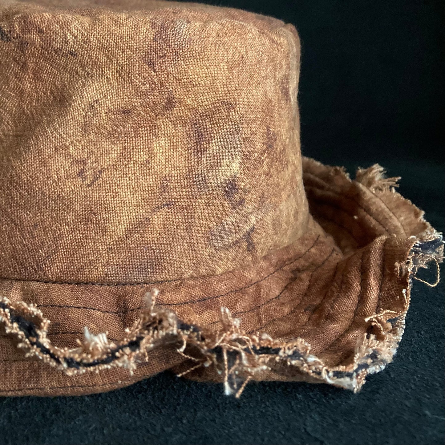 Mud dyed persimmon tannin bucket hat