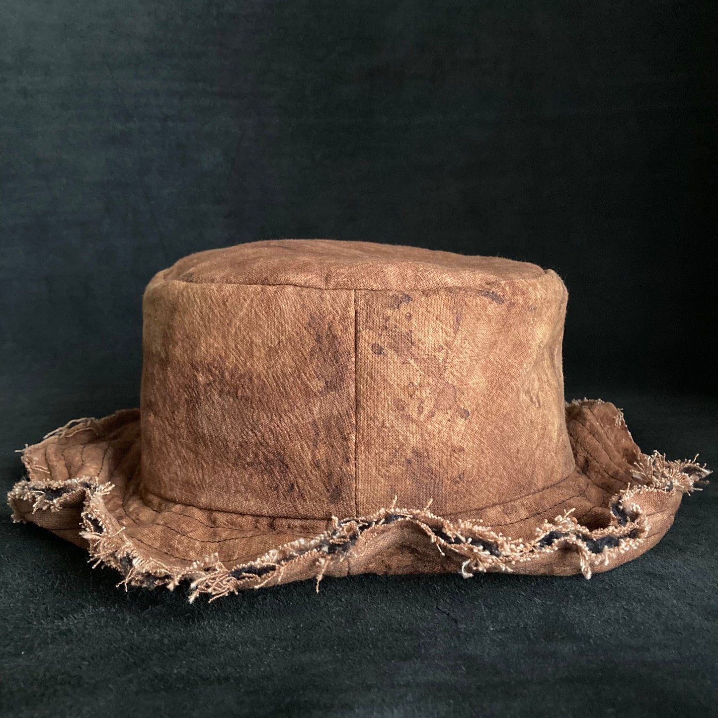 Mud dyed persimmon tannin bucket hat