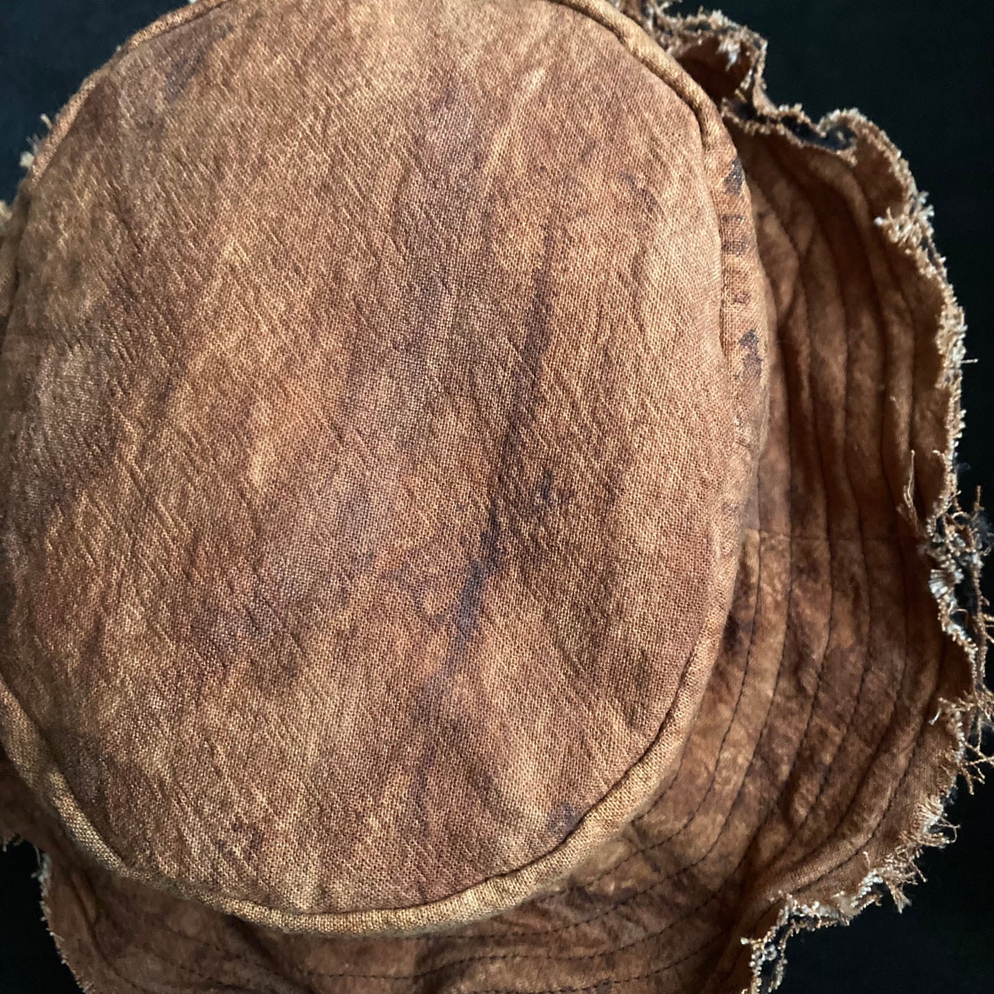 Mud dyed persimmon tannin bucket hat