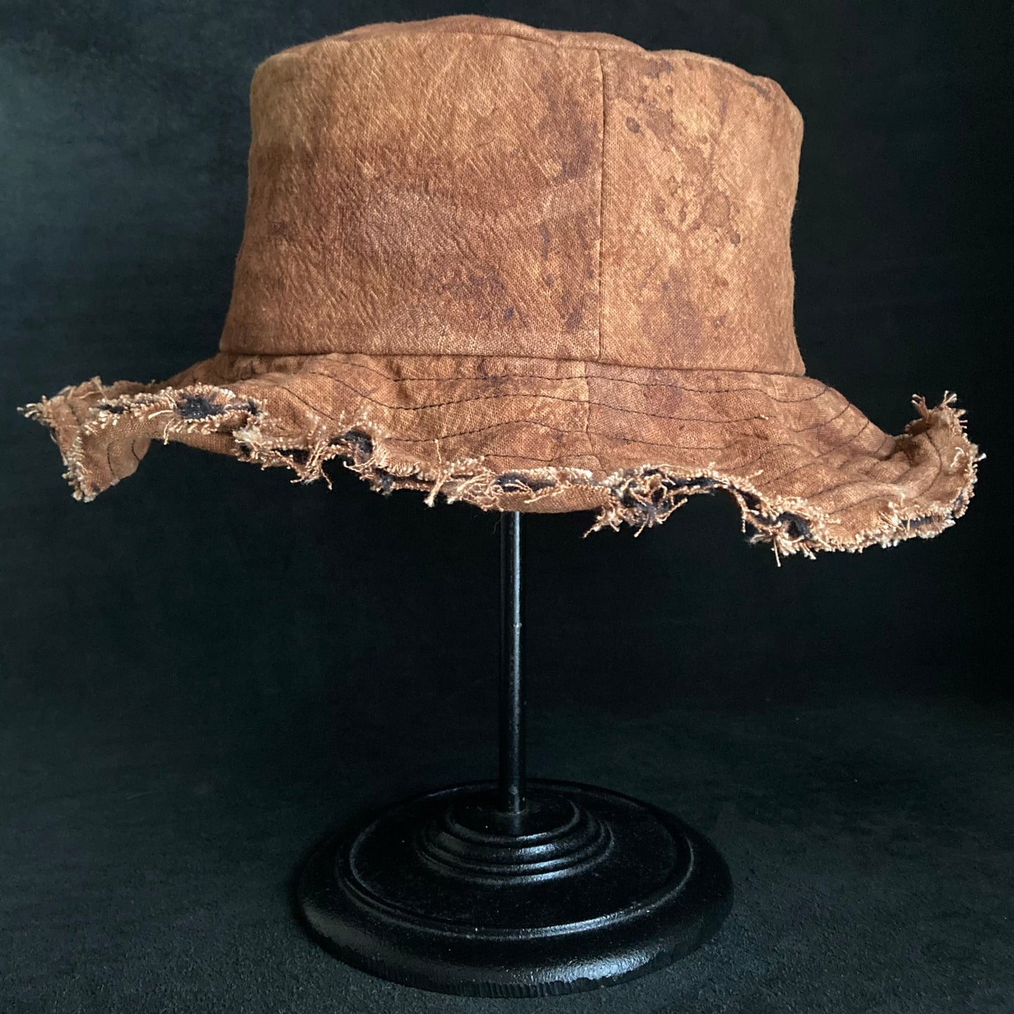 Mud dyed persimmon tannin bucket hat