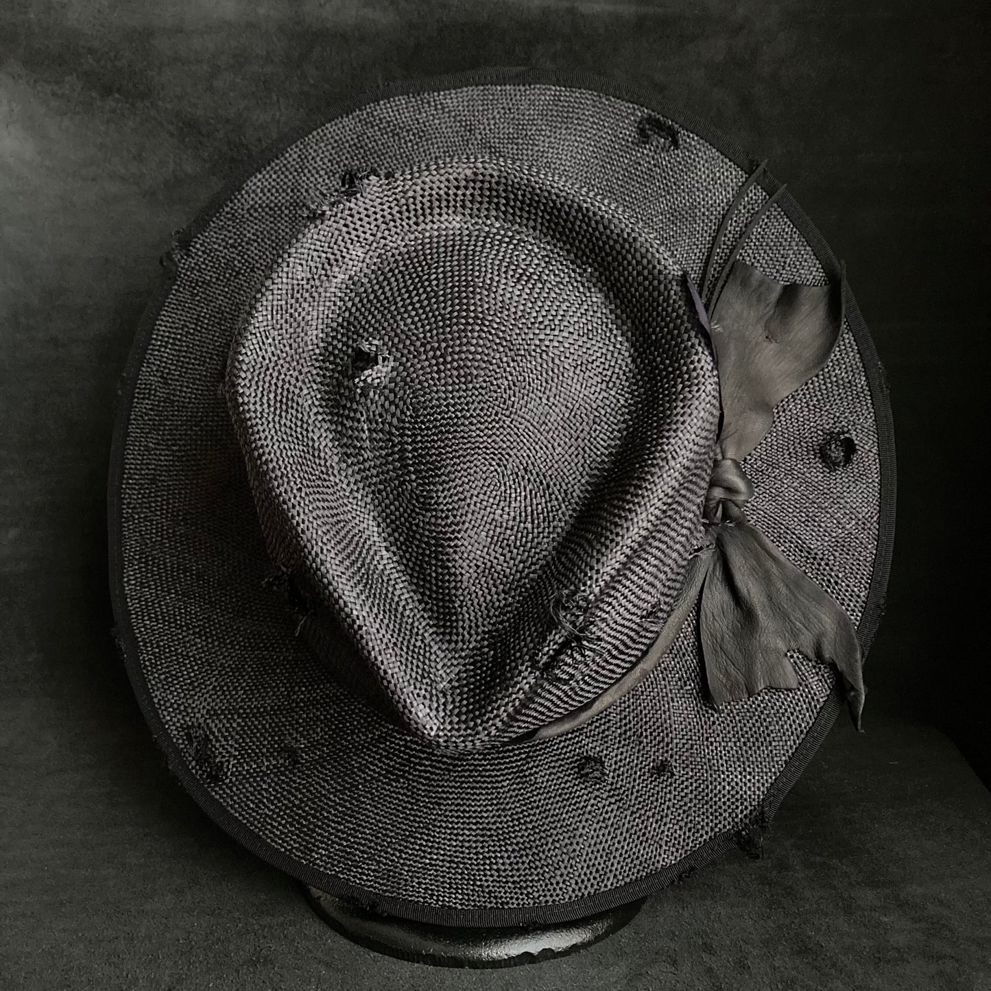 Double black sisol damage fedora hat