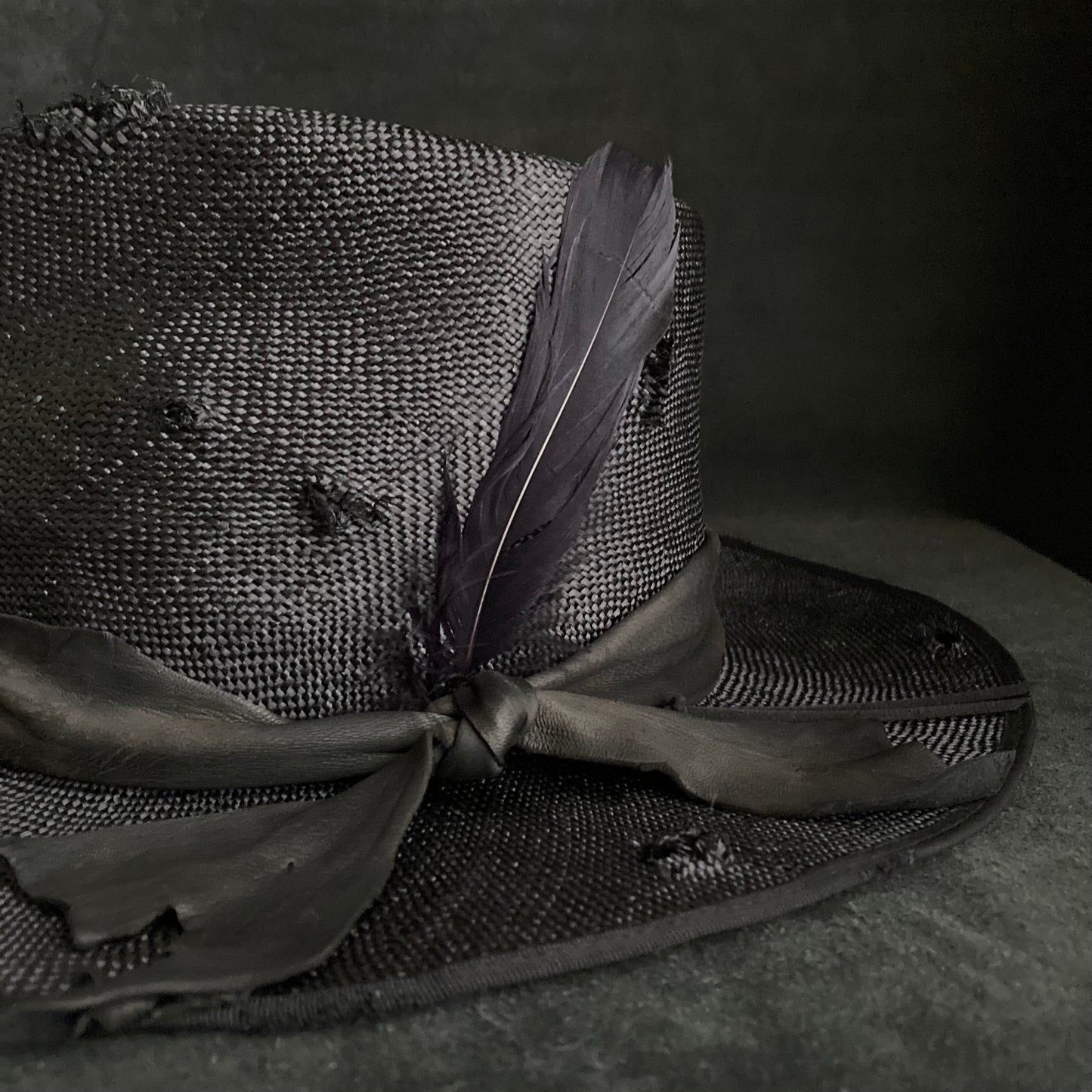 Double black sisol damage fedora hat
