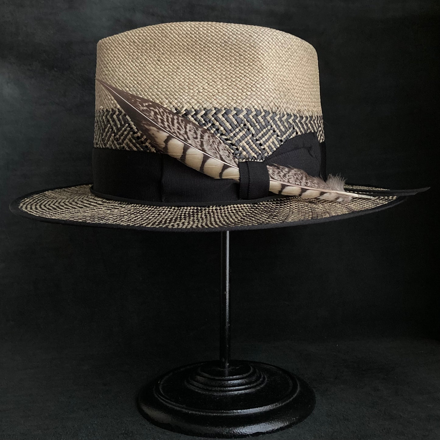 Bitter old pattern fedora hat