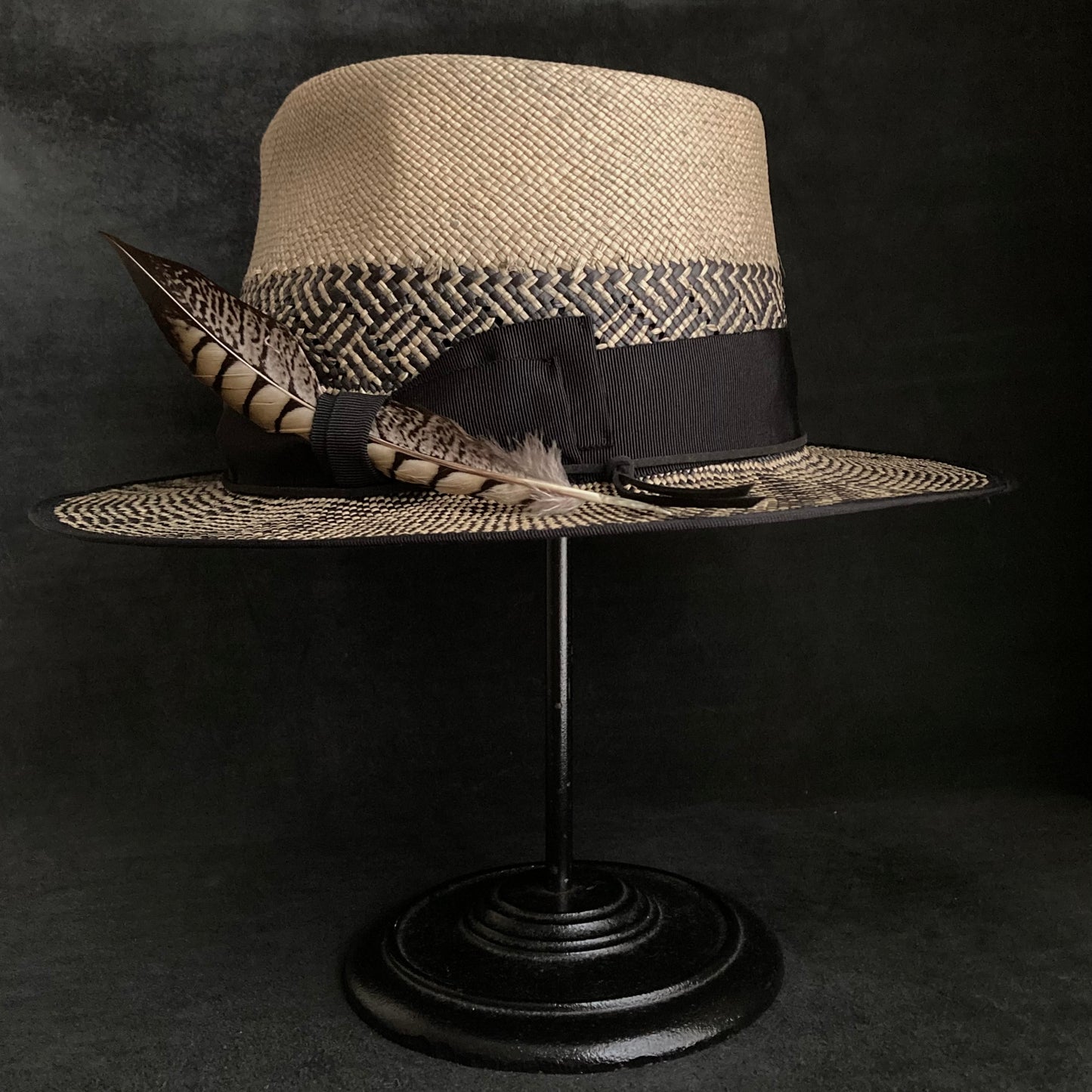 Bitter old pattern fedora hat