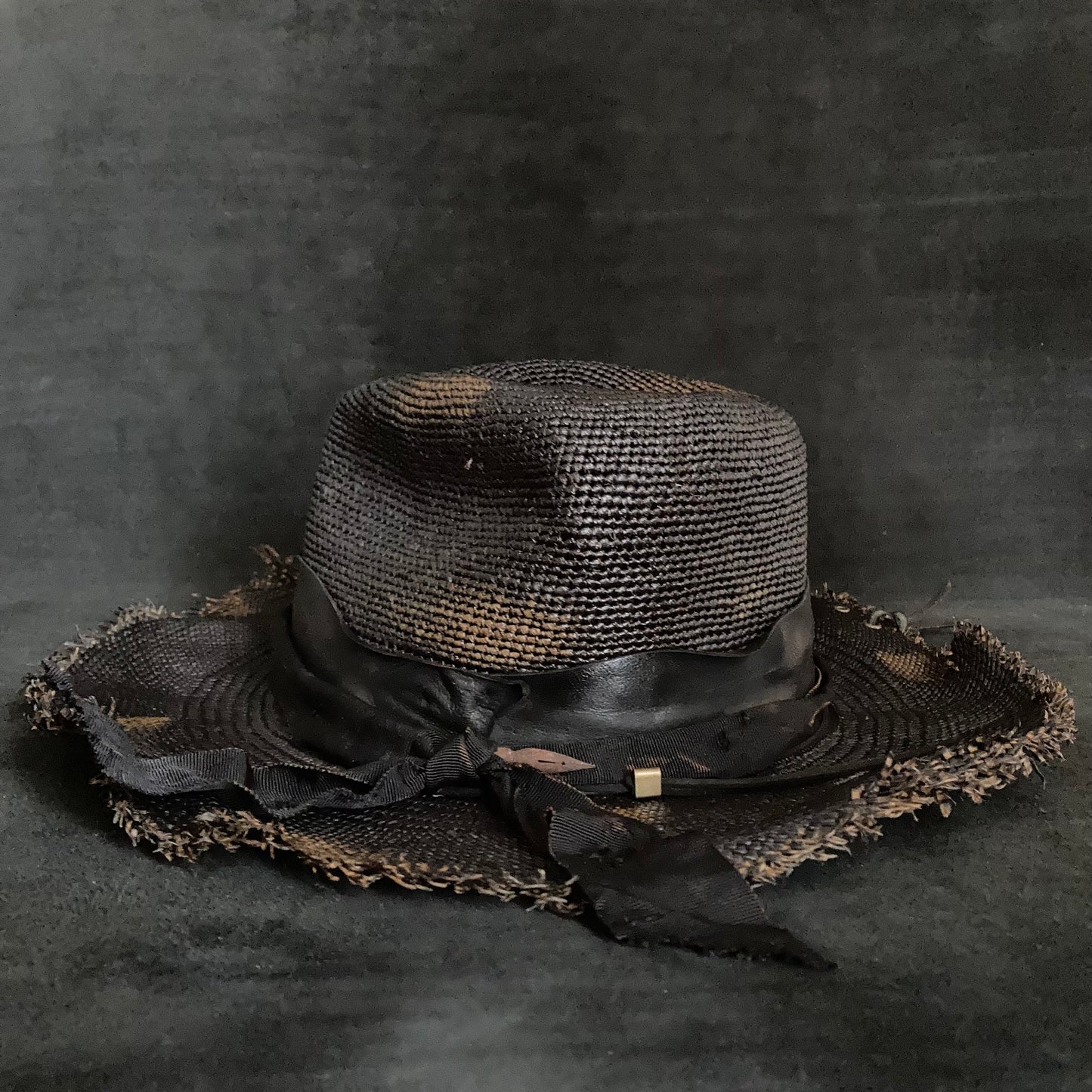 Red rust fedora panama hat